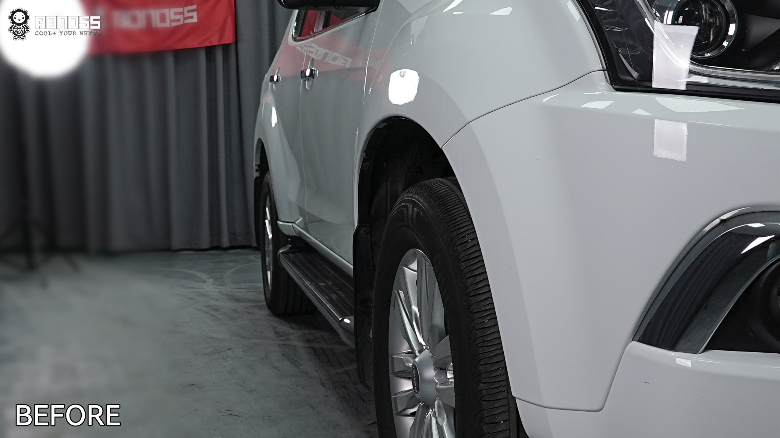 BONOSS Forged Active Cooling 2020 ISUZU MU-X Wheel Spacers Front 25mm Rear 30mm Before and After (9)