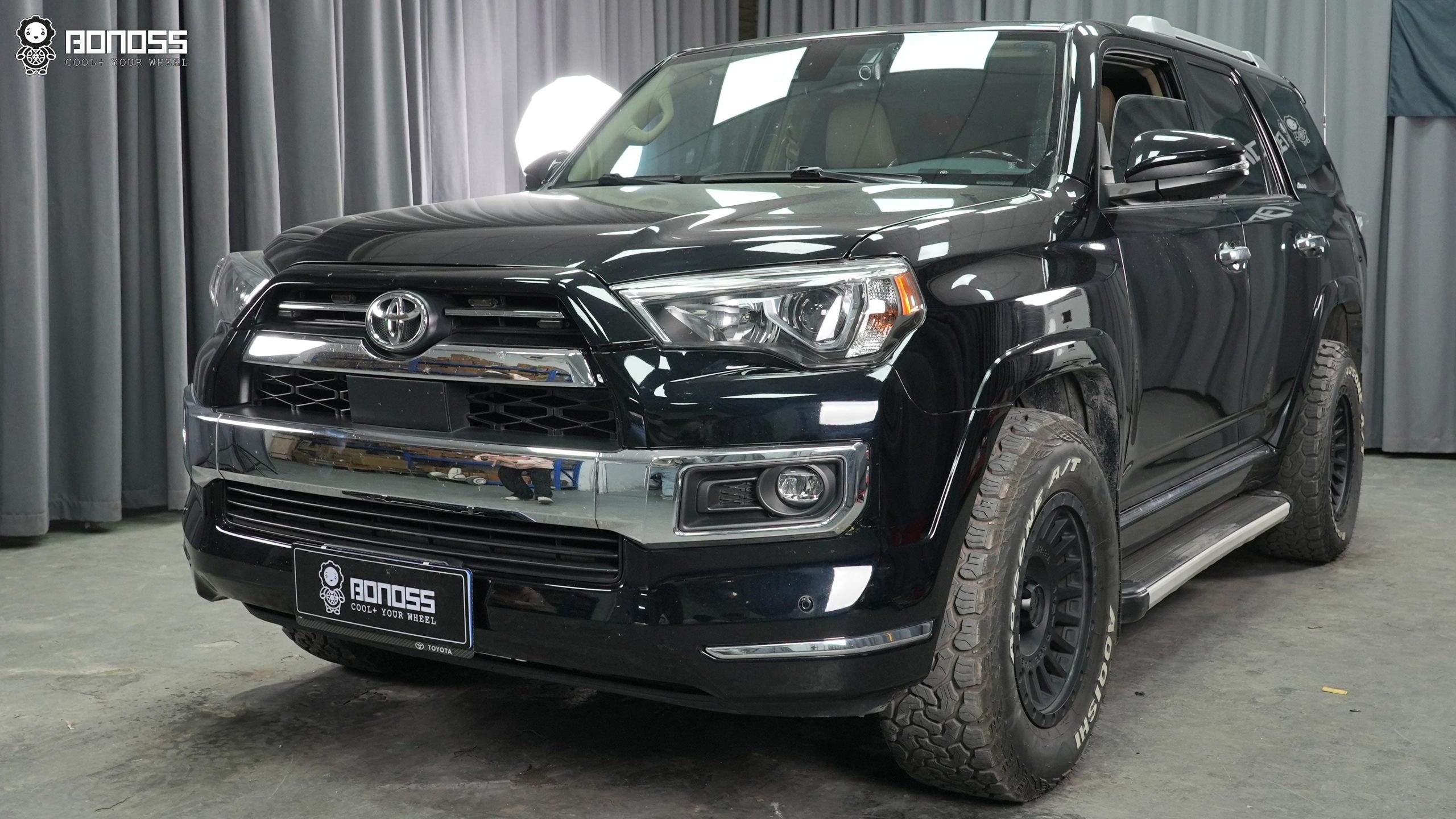 BONOSS Forged Active Cooling 2021 Toyota 4Runner Wheel Spacers Front 30mm Rear 30mm Before and After (2)