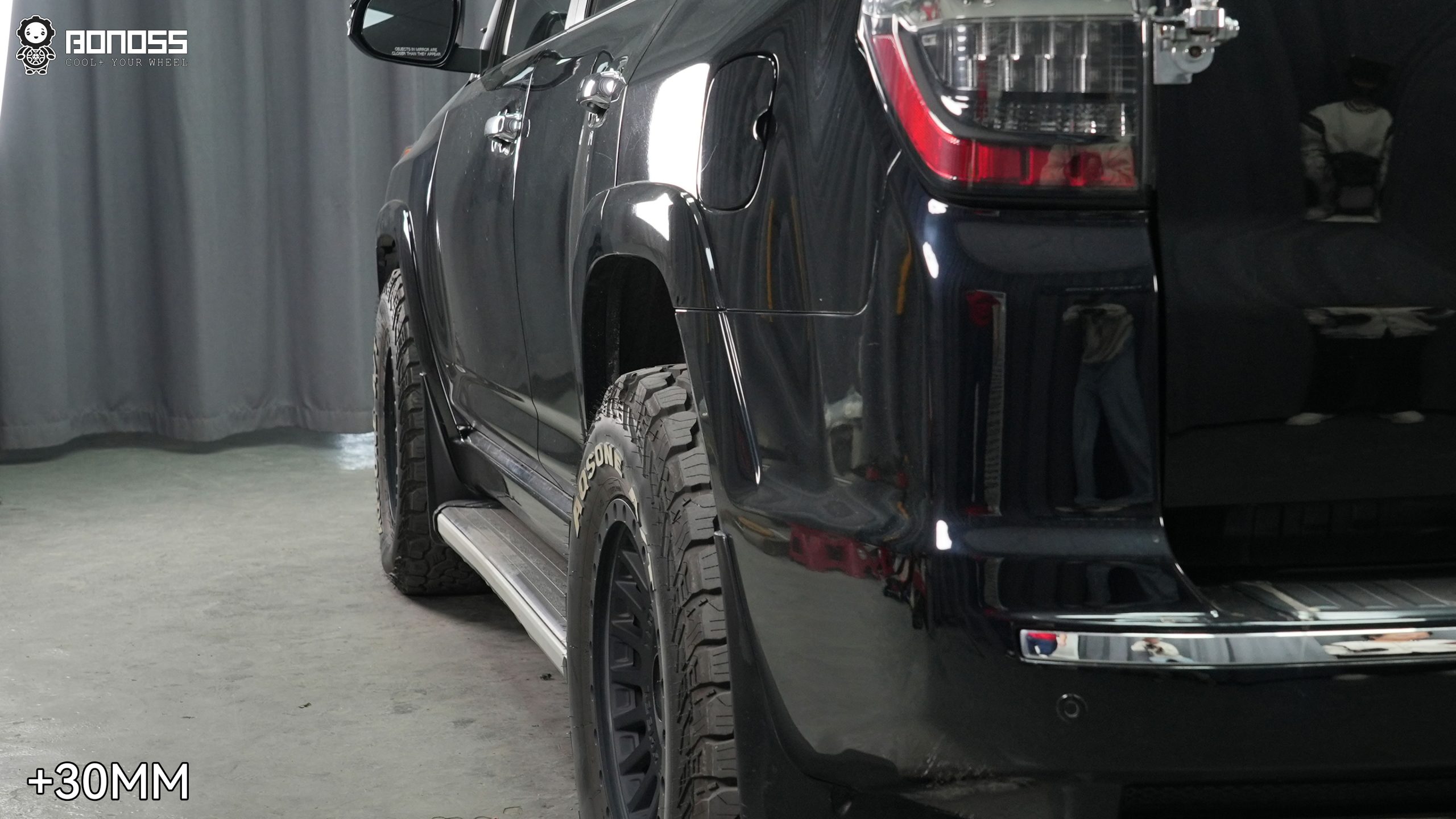 BONOSS Forged Active Cooling 2021 Toyota 4Runner Wheel Spacers Front 30mm Rear 30mm Before and After (5)