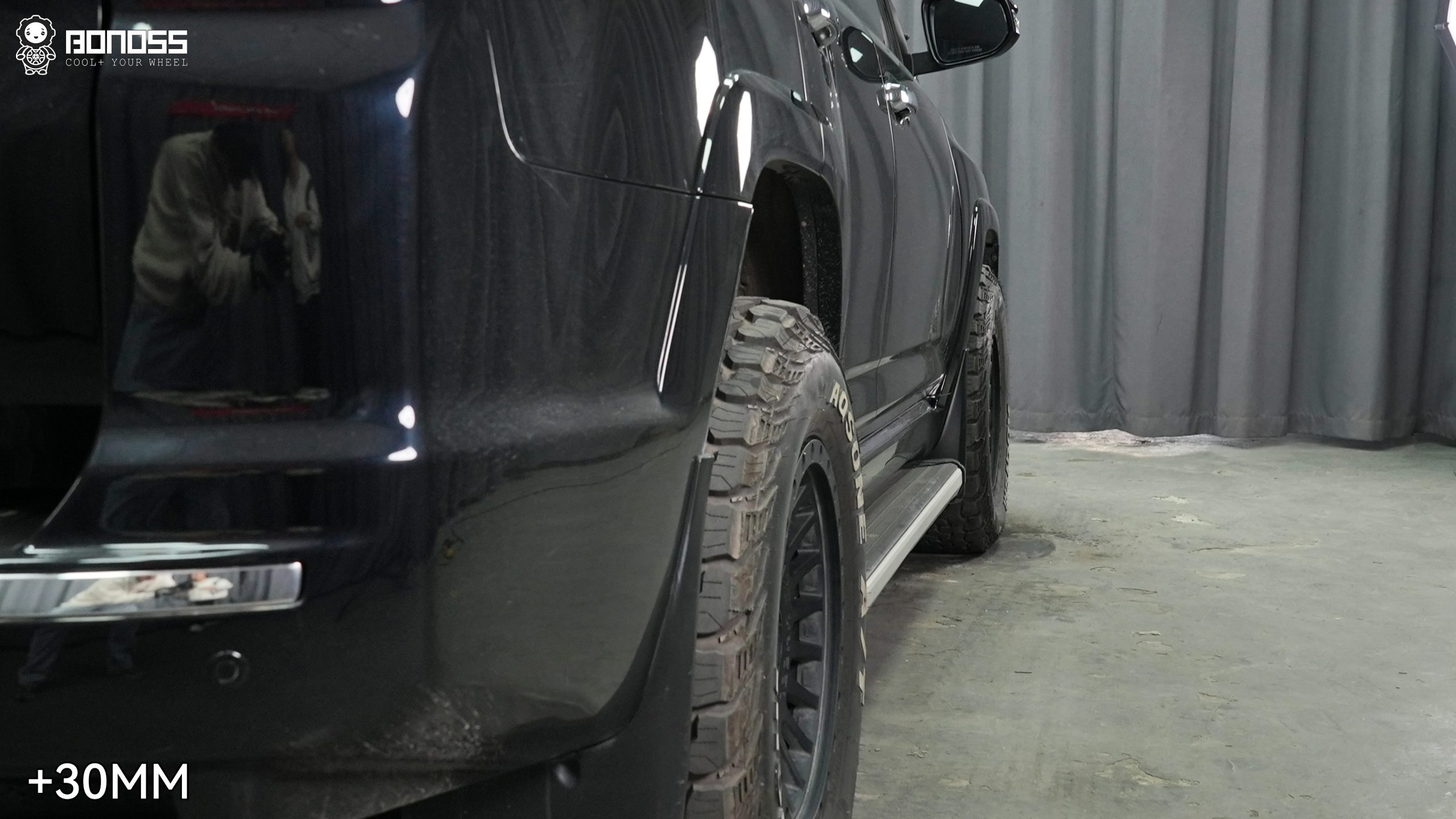 BONOSS Forged Active Cooling 2021 Toyota 4Runner Wheel Spacers Front 30mm Rear 30mm Before and After (6)