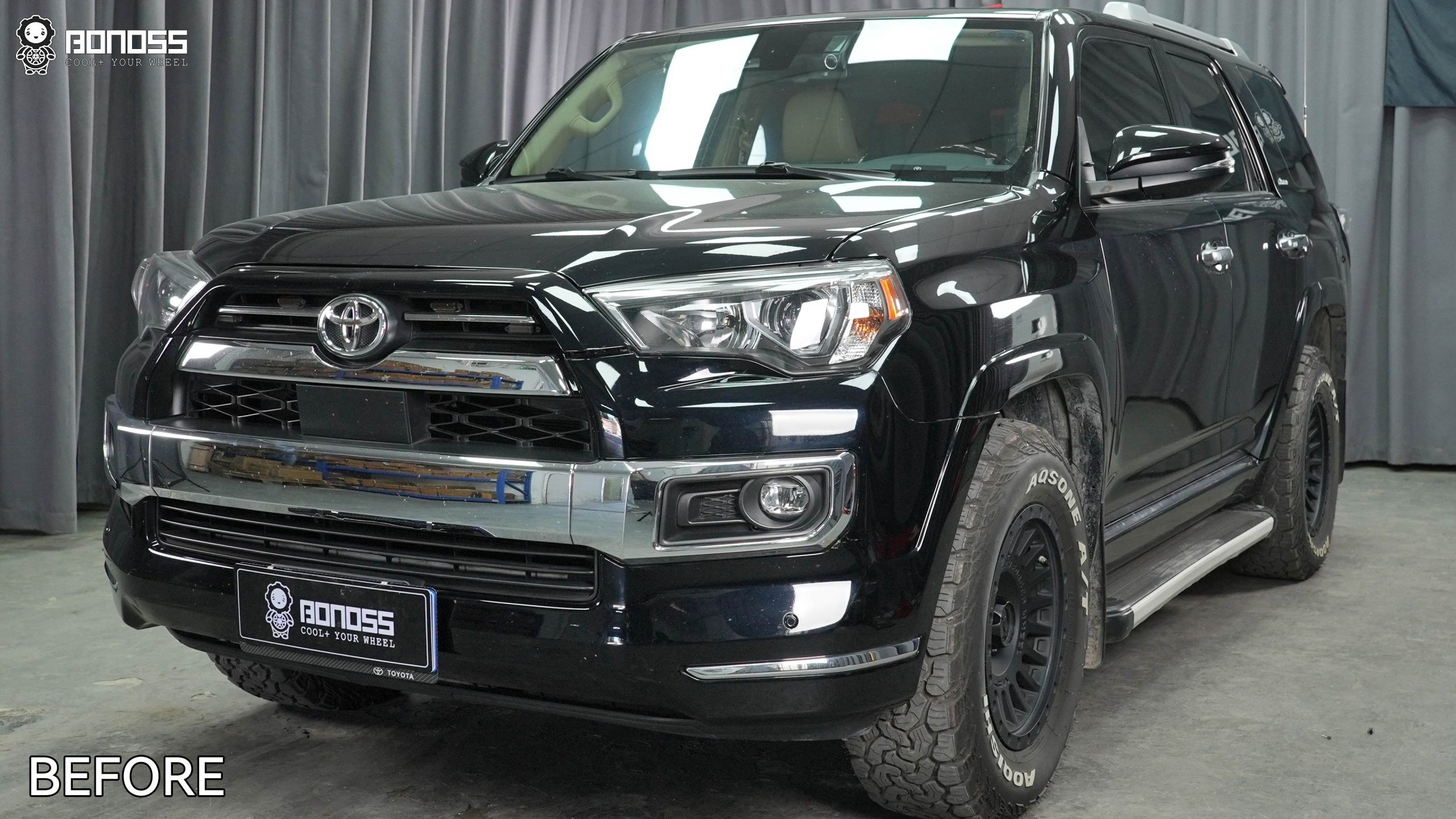 BONOSS Forged Active Cooling 2021 Toyota 4Runner Wheel Spacers Front 30mm Rear 30mm Before and After (7)