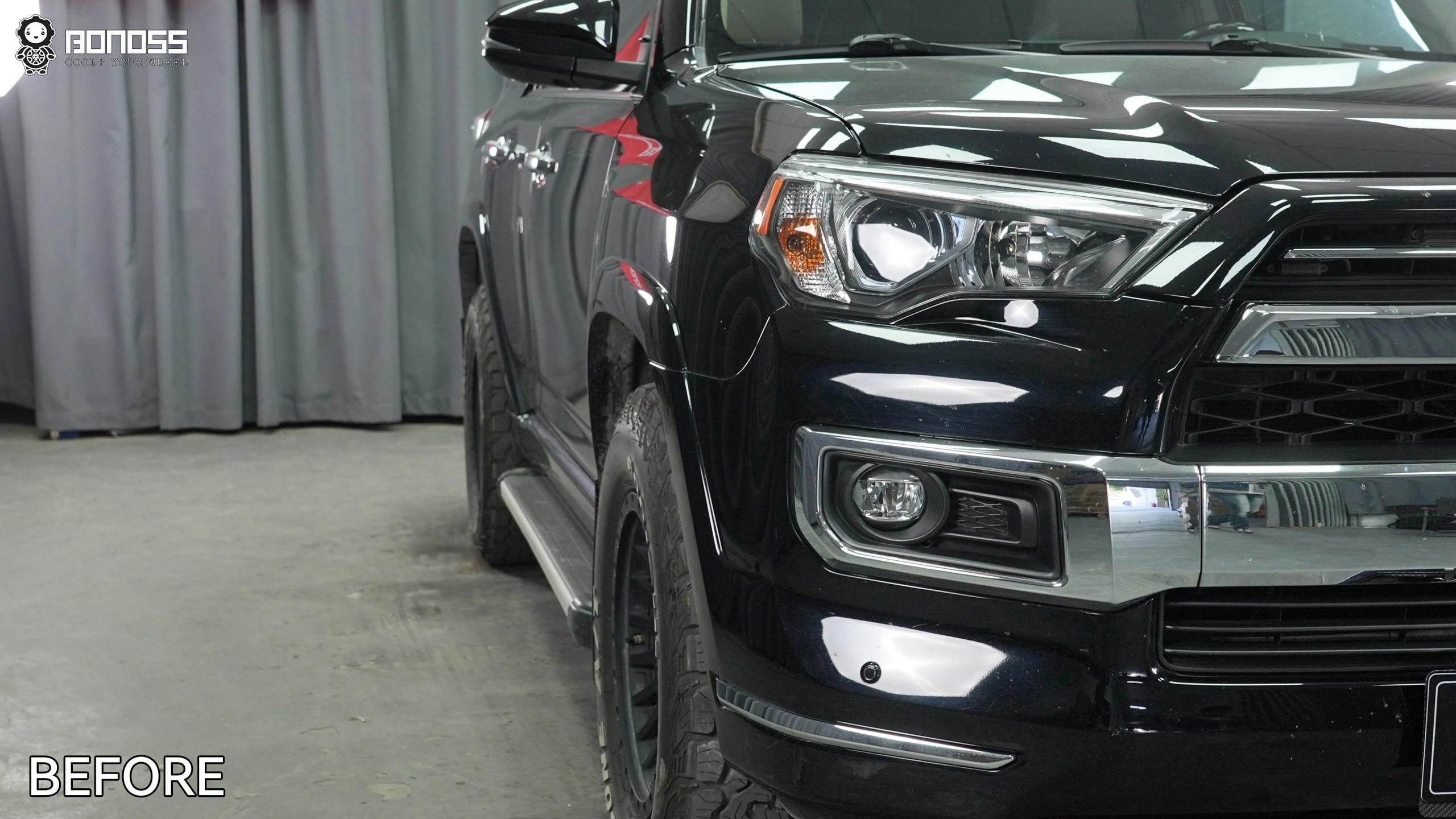 BONOSS Forged Active Cooling 2021 Toyota 4Runner Wheel Spacers Front 30mm Rear 30mm Before and After (9)