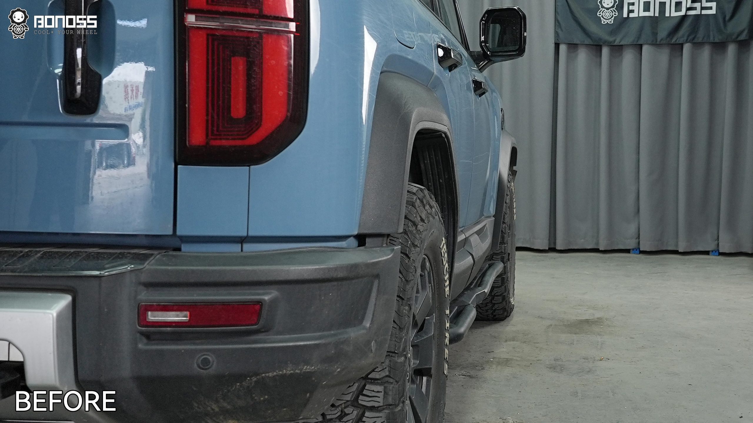 BONOSS Forged Active Cooling 2023 BYD Leopard 5 Wheel Spacers Front 30mm Rear 30mm Before and After (11)