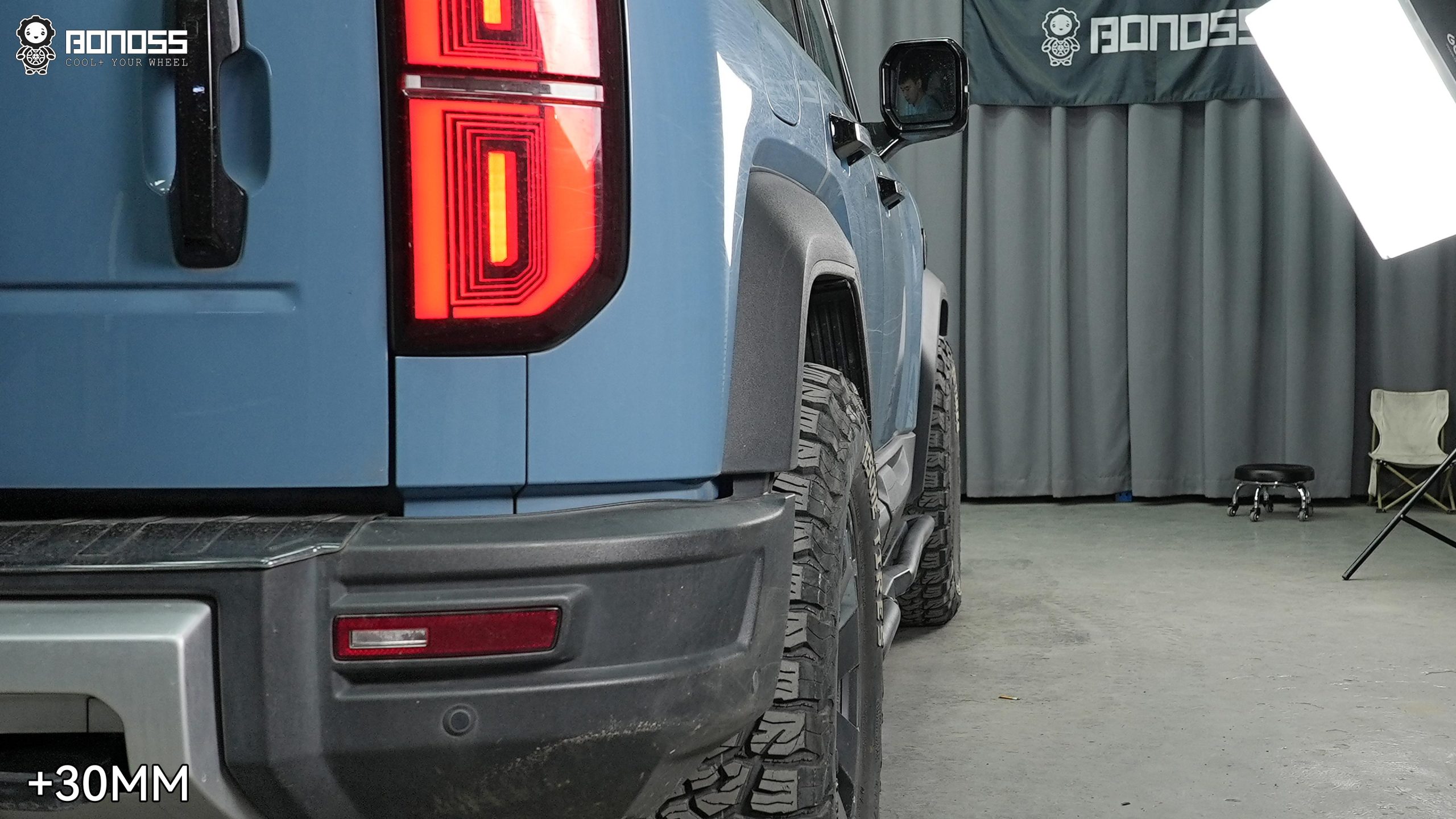 BONOSS Forged Active Cooling 2023 BYD Leopard 5 Wheel Spacers Front 30mm Rear 30mm Before and After (6)