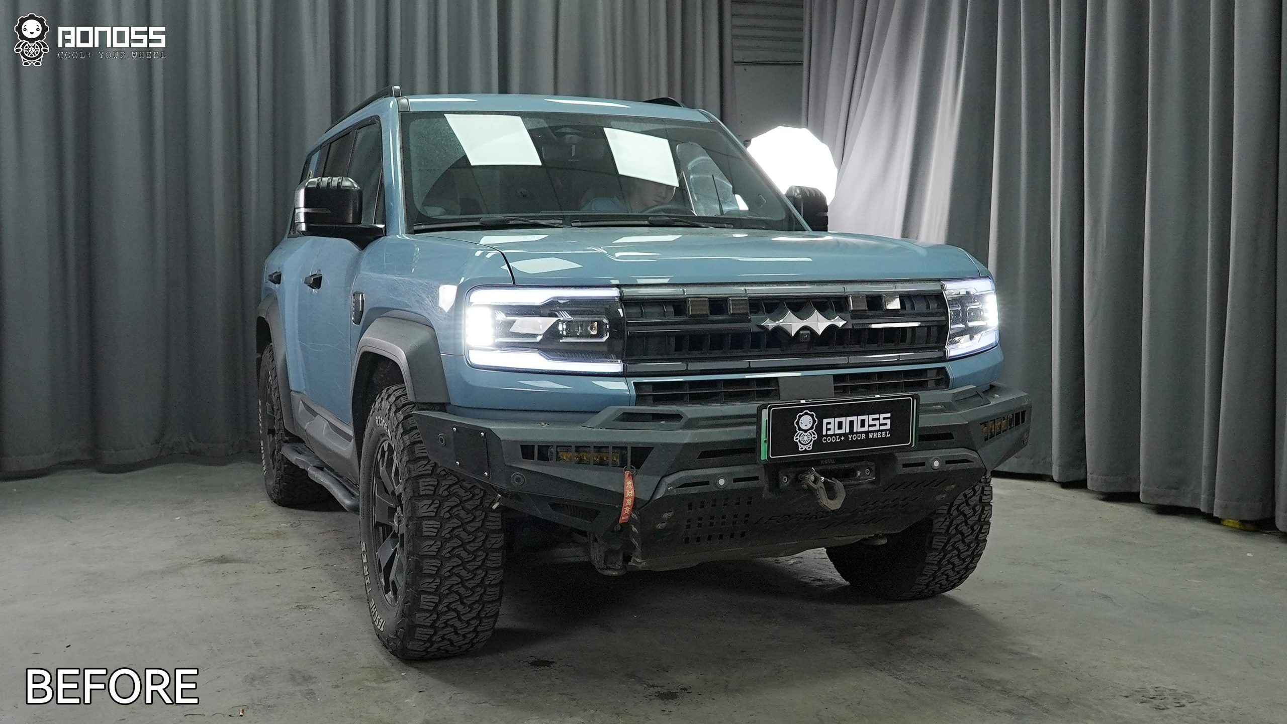 BONOSS Forged Active Cooling 2023 BYD Leopard 5 Wheel Spacers Front 30mm Rear 30mm Before and After (7)