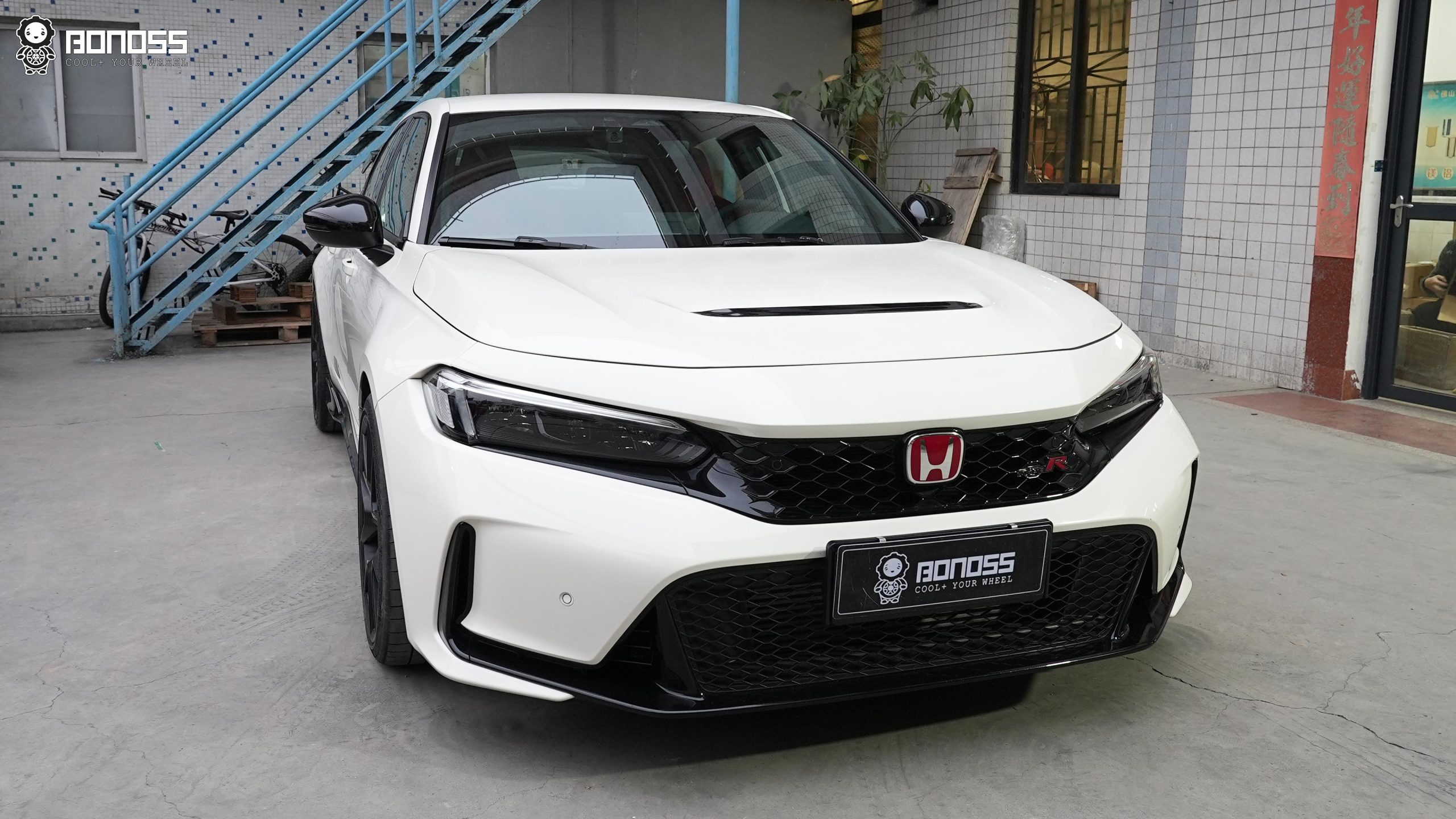 BONOSS Forged Active Cooling 2023 Honda Civic Type R Wheel Spacers Front 15mm Rear 20mm Before and After (2)