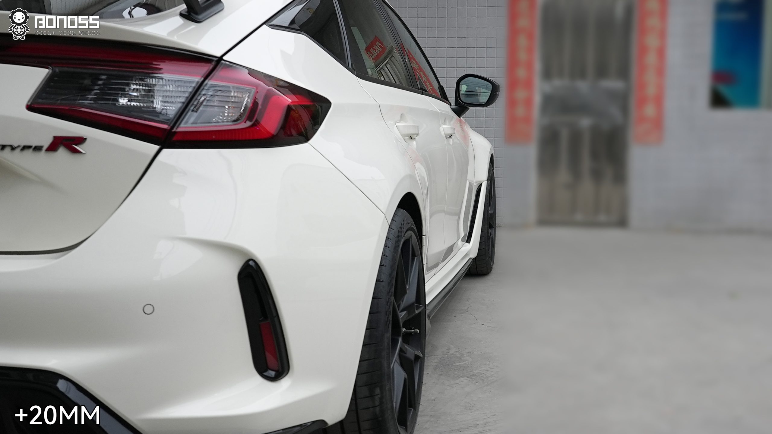 BONOSS Forged Active Cooling 2023 Honda Civic Type R Wheel Spacers Front 15mm Rear 20mm Before and After (6)