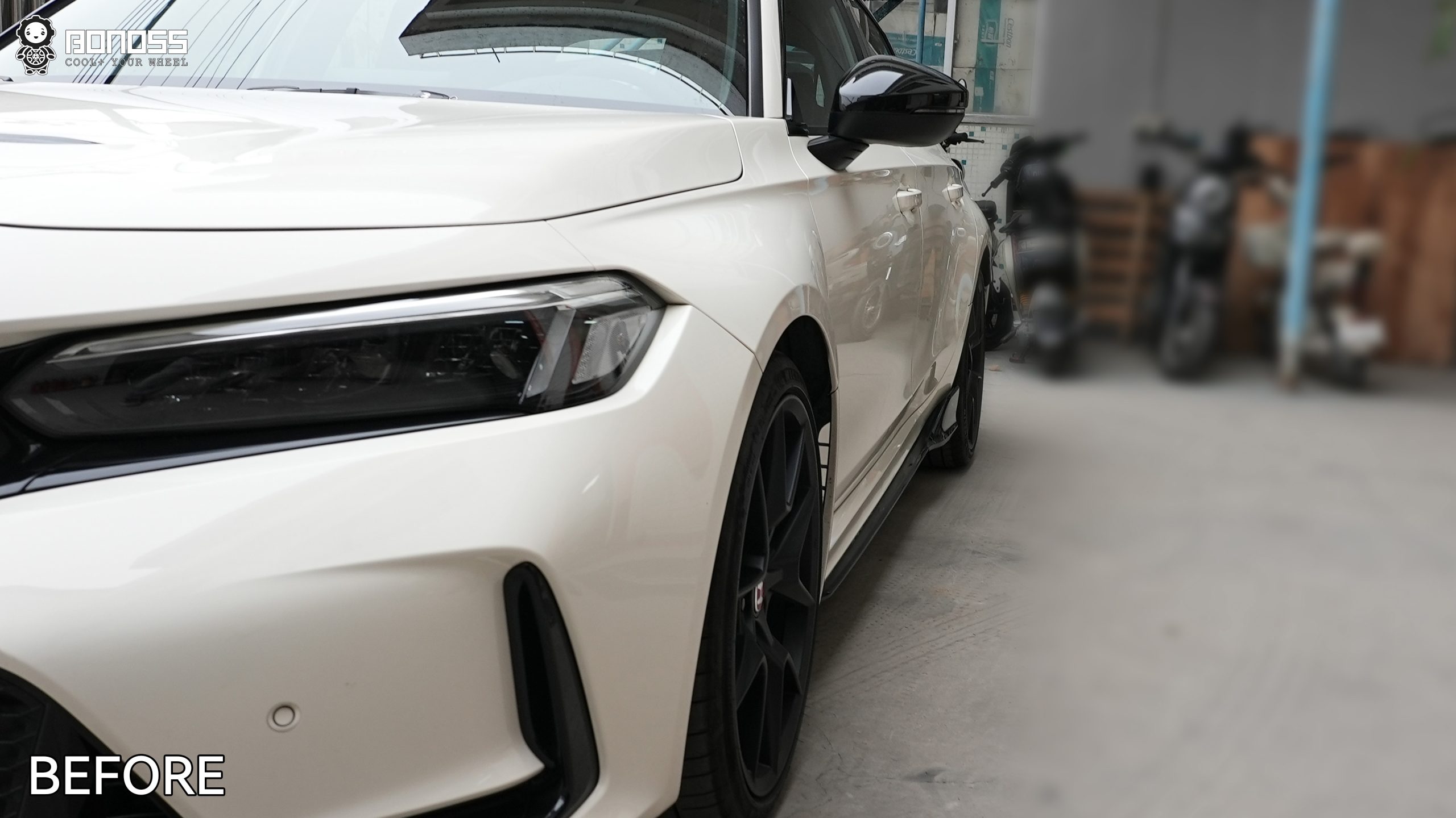 BONOSS Forged Active Cooling 2023 Honda Civic Type R Wheel Spacers Front 15mm Rear 20mm Before and After (8)