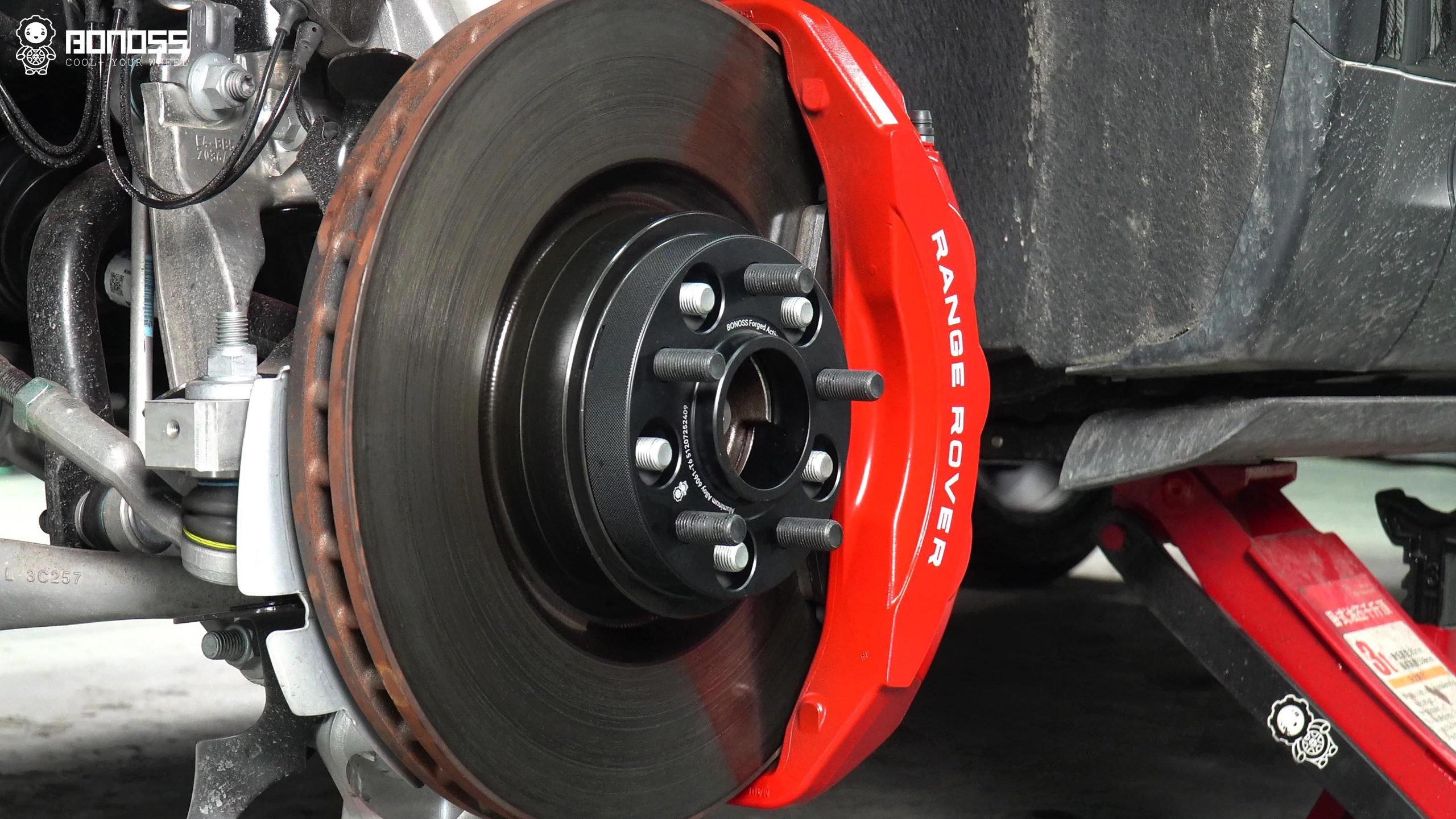 BONOSS Forged Active Cooling 2023 Land Rover Discovery 5 Wheel Spacers Front 25mm Rear 30mm Before and After (14)