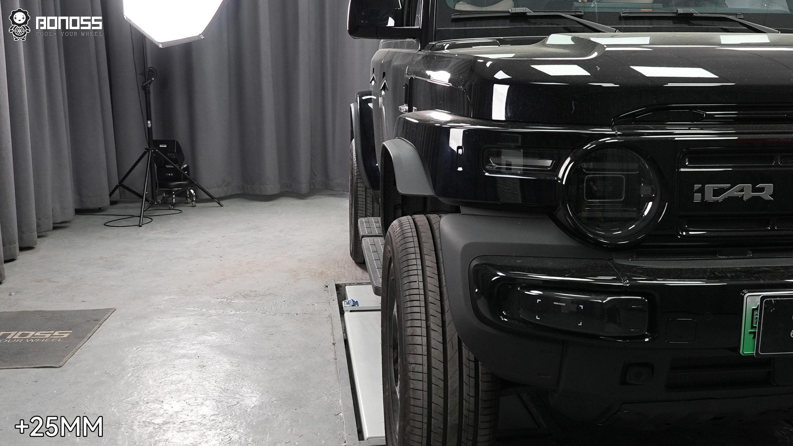 BONOSS Forged Active Cooling 2023 iCAR V23 Wheel Spacers Front 25mm Rear 30mm Before and After (4)