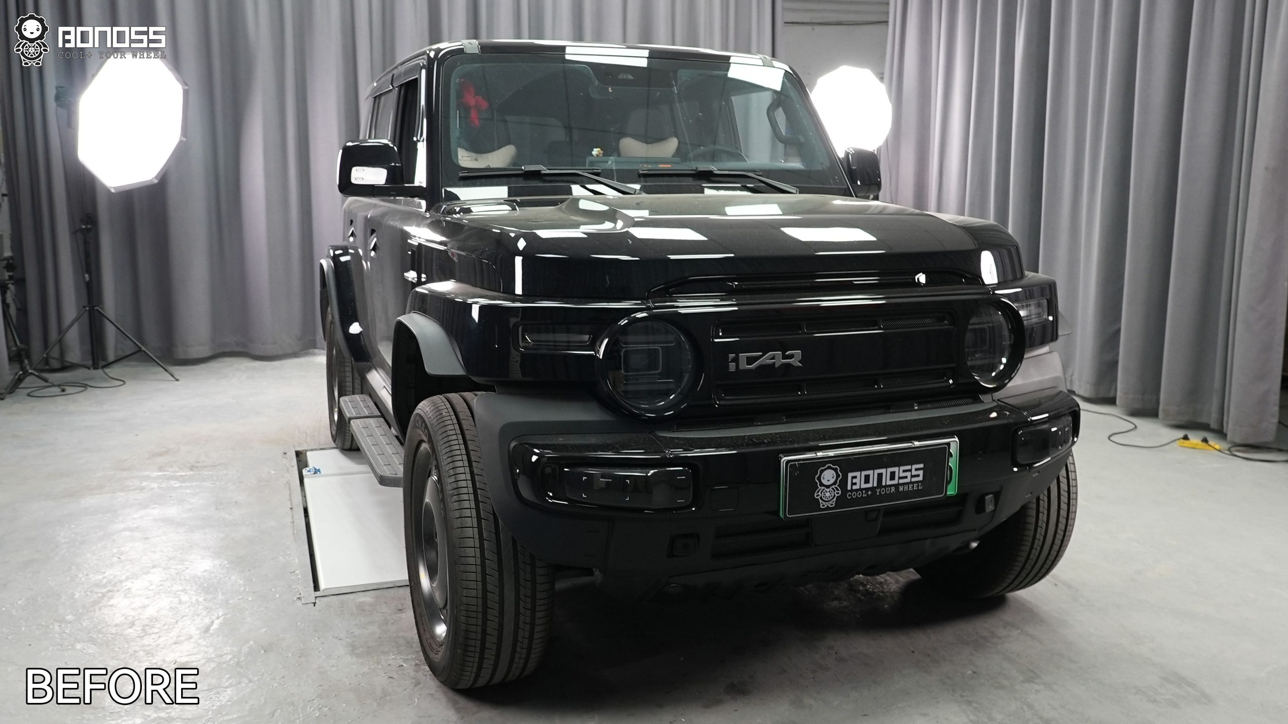 BONOSS Forged Active Cooling 2023 iCAR V23 Wheel Spacers Front 25mm Rear 30mm Before and After (7)