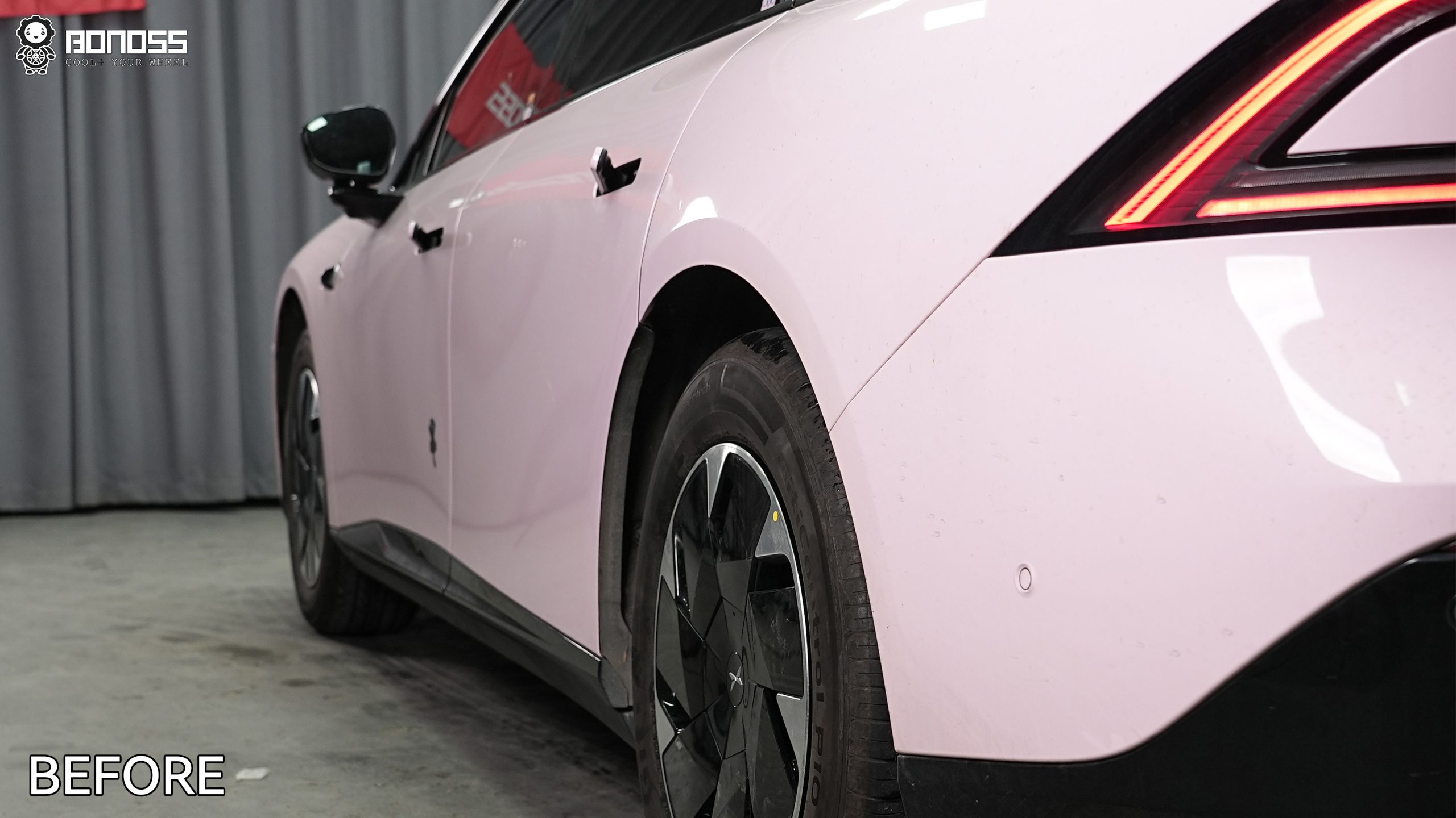 BONOSS Forged Active Cooling 2024 XPeng P7+ Wheel Spacers Front 25mm Rear 30mm Before and After (10)