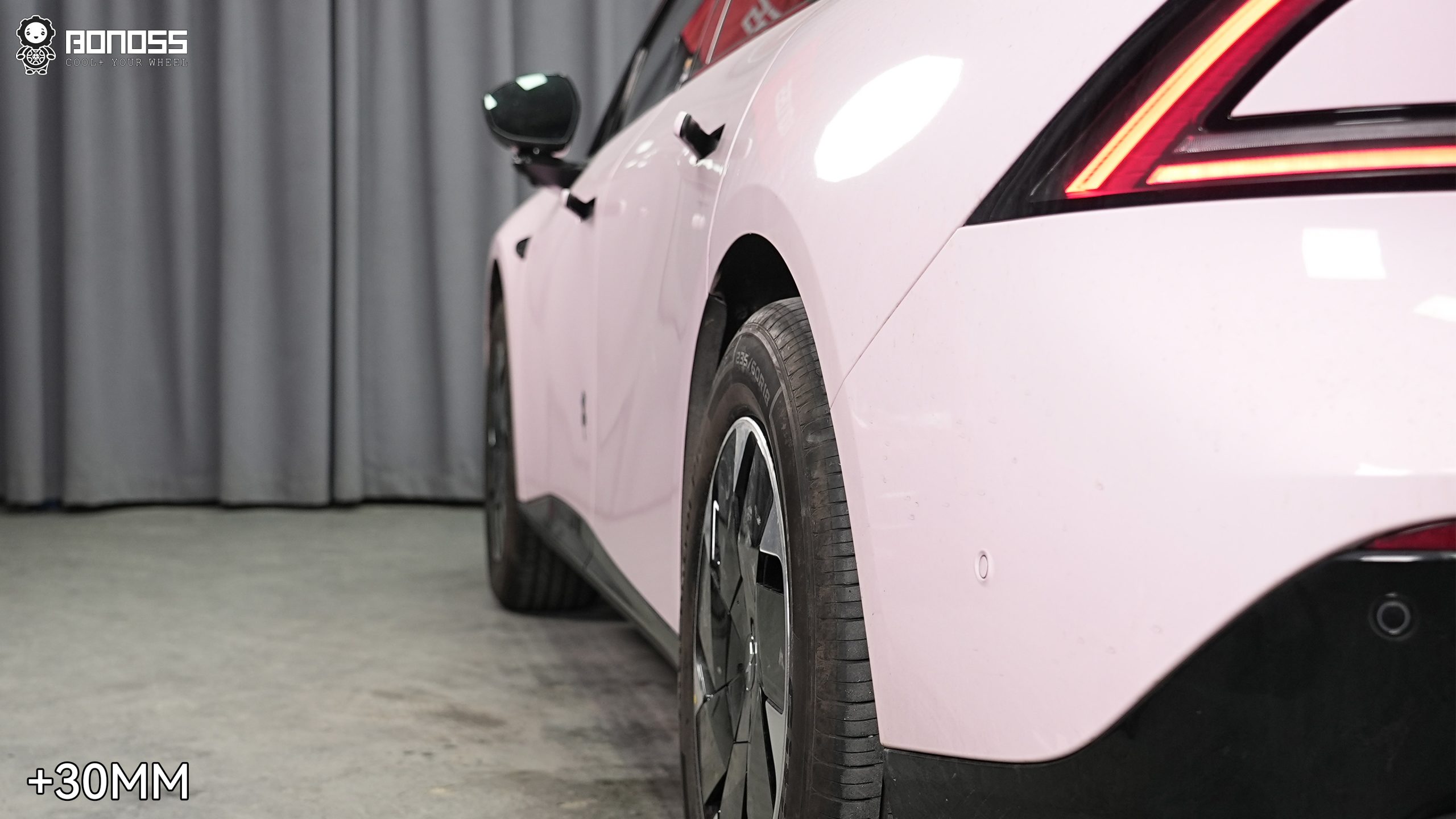 BONOSS Forged Active Cooling 2024 XPeng P7+ Wheel Spacers Front 25mm Rear 30mm Before and After (5)