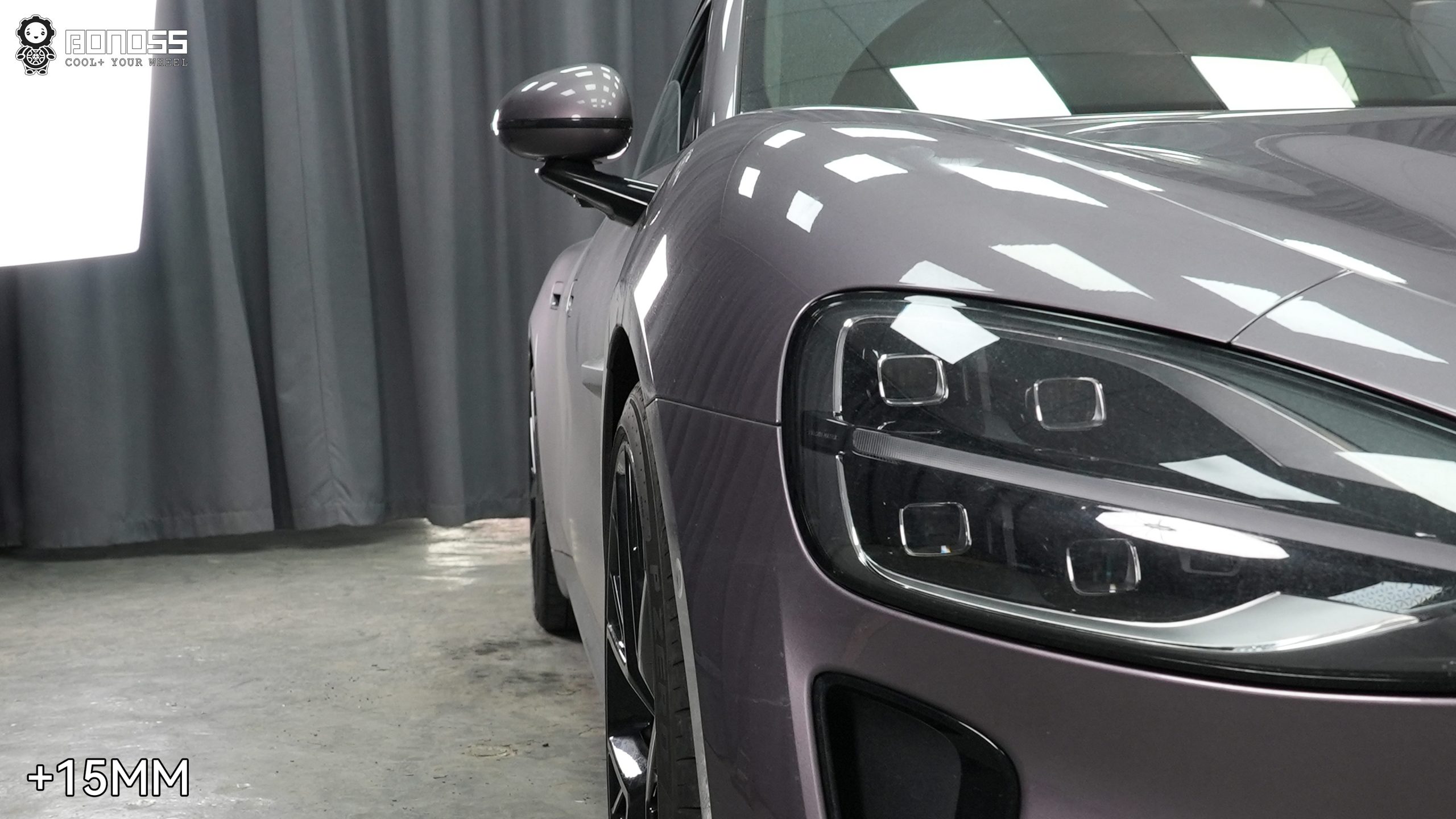 BONOSS Forged Active Cooling 2024 Xiaomi SU7 Wheel Spacers Front 15mm Rear 15mm Before and After (4)