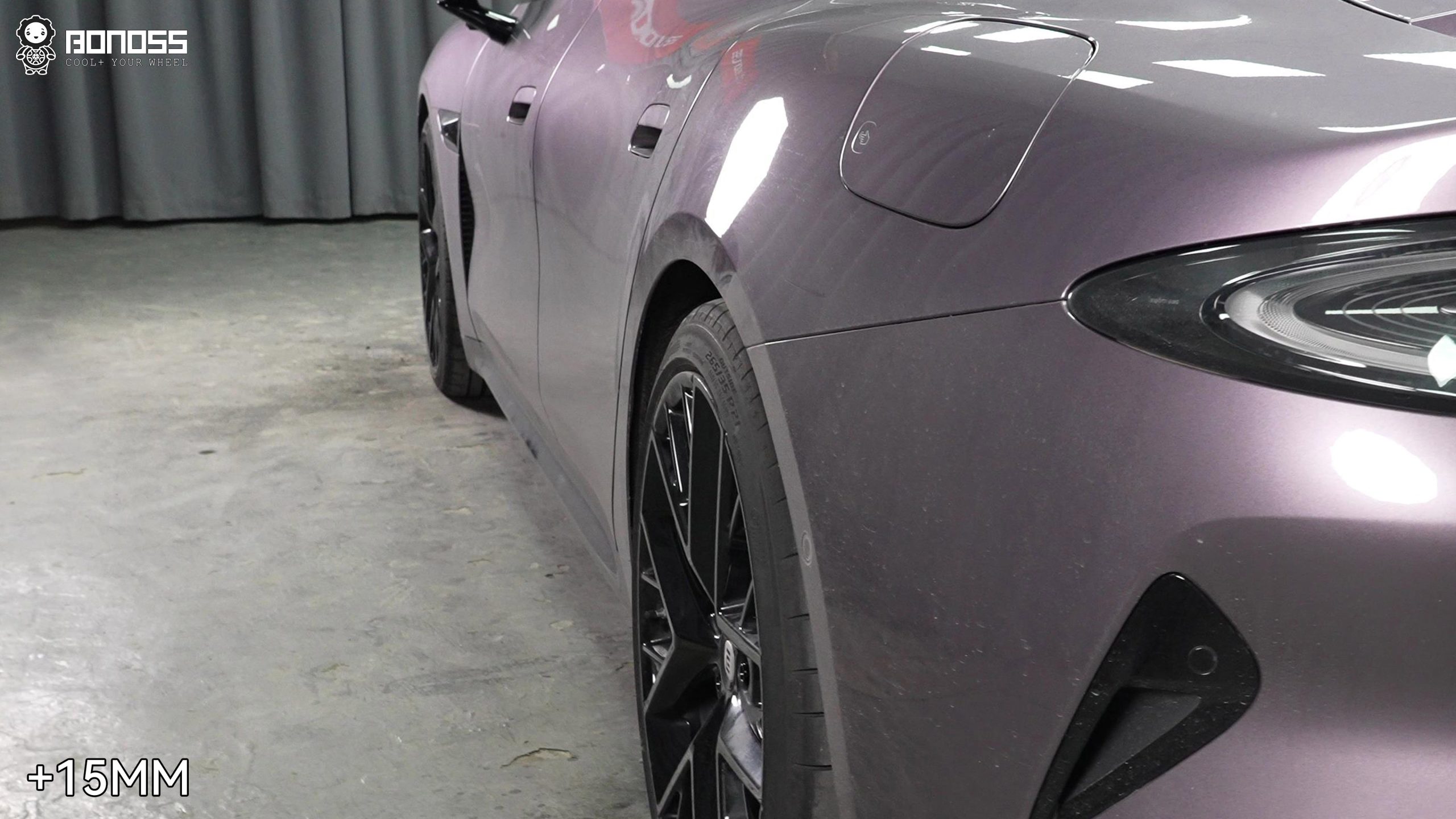 BONOSS Forged Active Cooling 2024 Xiaomi SU7 Wheel Spacers Front 15mm Rear 15mm Before and After (5)