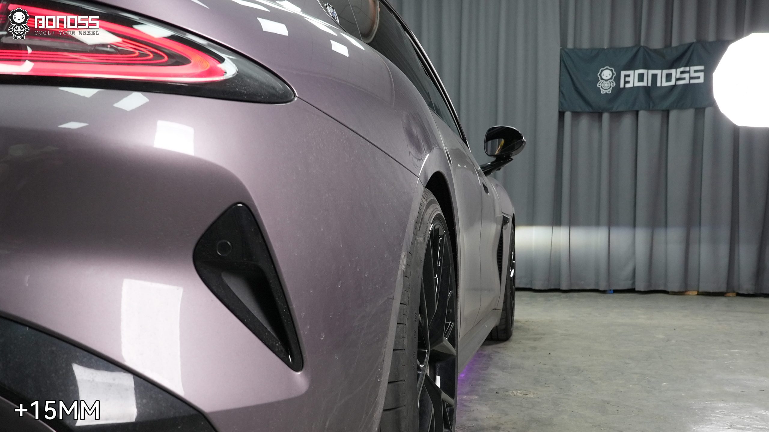 BONOSS Forged Active Cooling 2024 Xiaomi SU7 Wheel Spacers Front 15mm Rear 15mm Before and After (6)