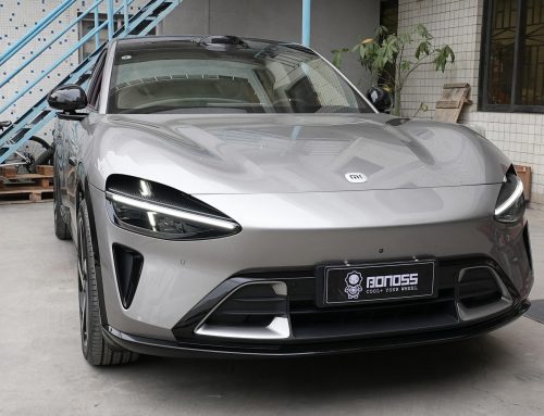 BONOSS Forged Active Cooling 2025 Xiaomi YU7 Wheel Spacers Front 20mm Rear 15mm Before and After