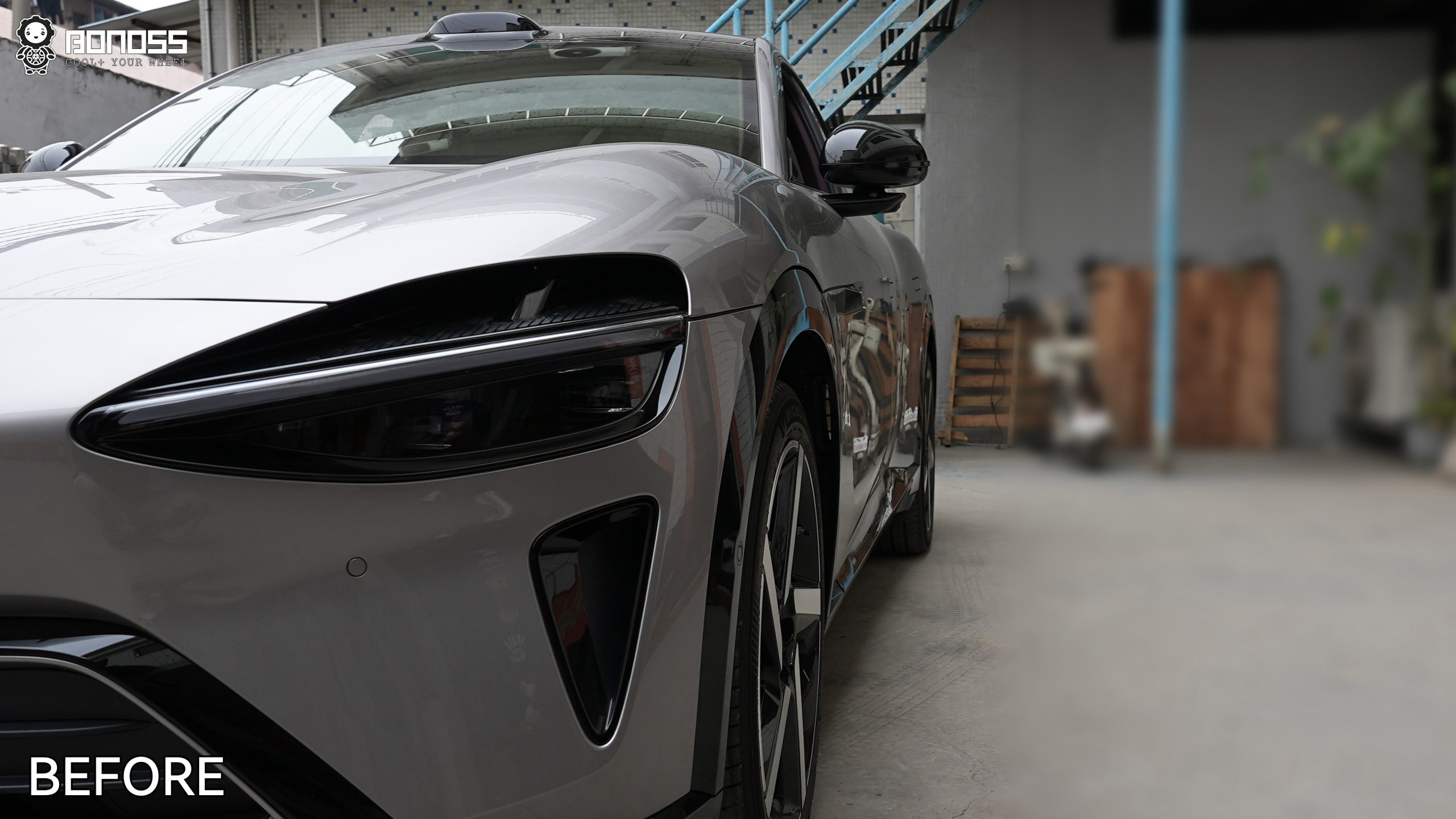 BONOSS Forged Active Cooling 2025 Xiaomi YU7 Wheel Spacers Front 20mm Rear 15mm Before and After (7)