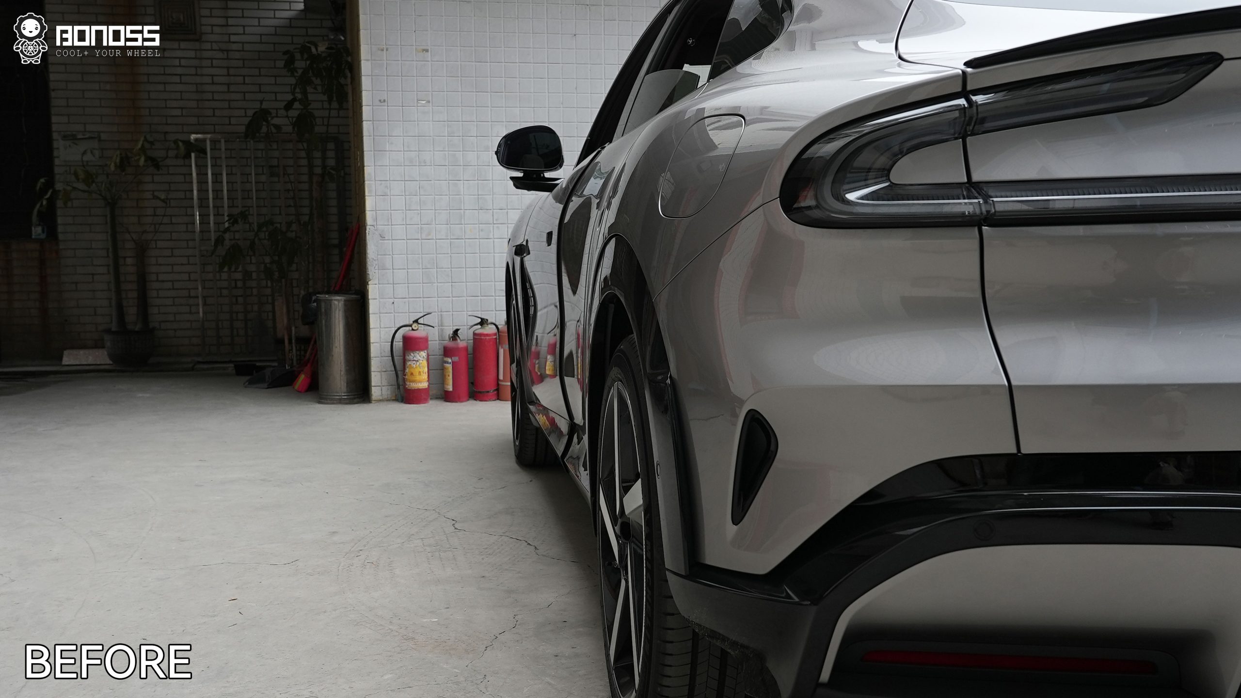 BONOSS Forged Active Cooling 2025 Xiaomi YU7 Wheel Spacers Front 20mm Rear 15mm Before and After (9)