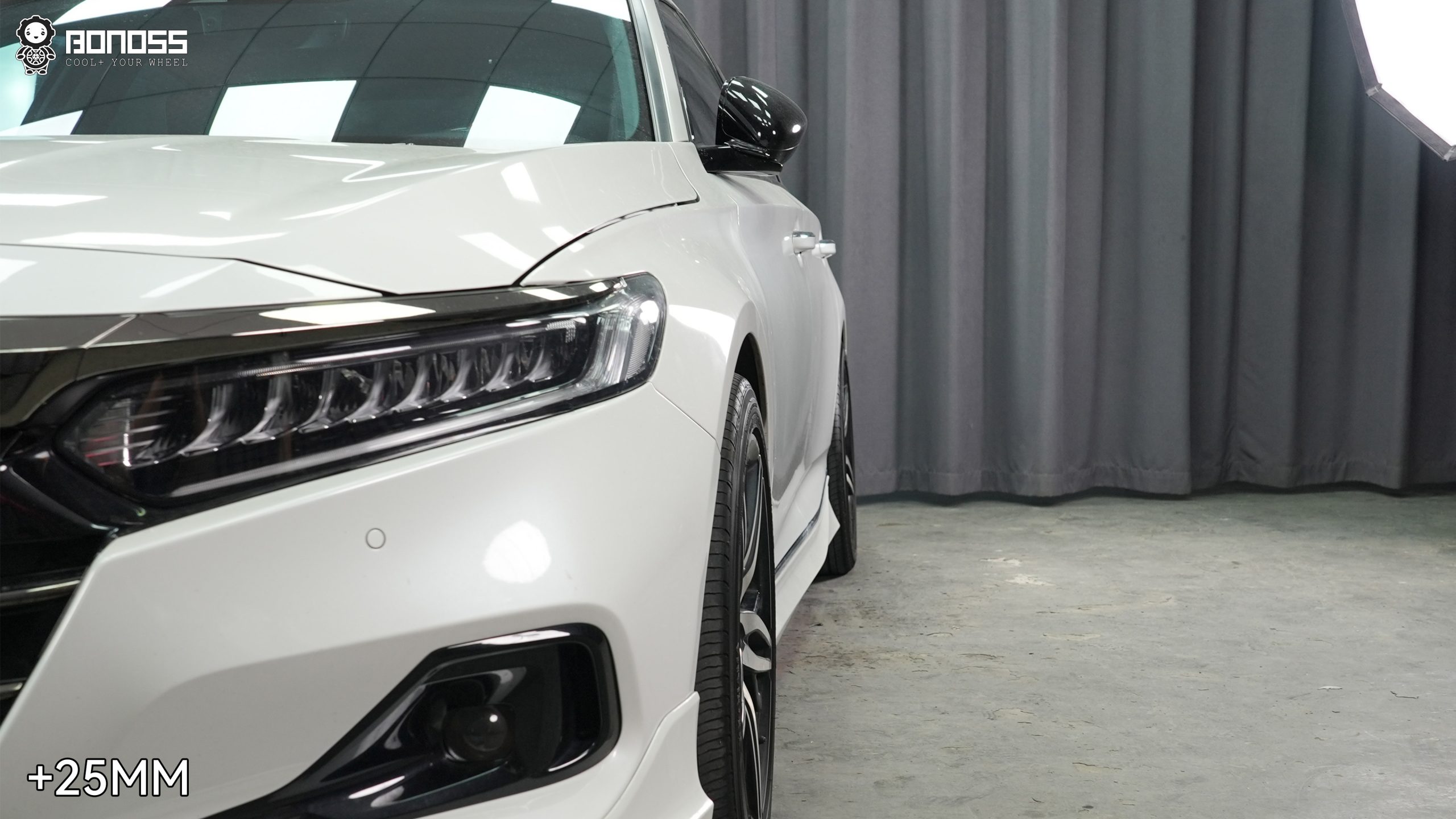 BONOSS Forged Active Cooling Honda Accord Wheel Spacers Front 25mm Rear 30mm Before and After (3)