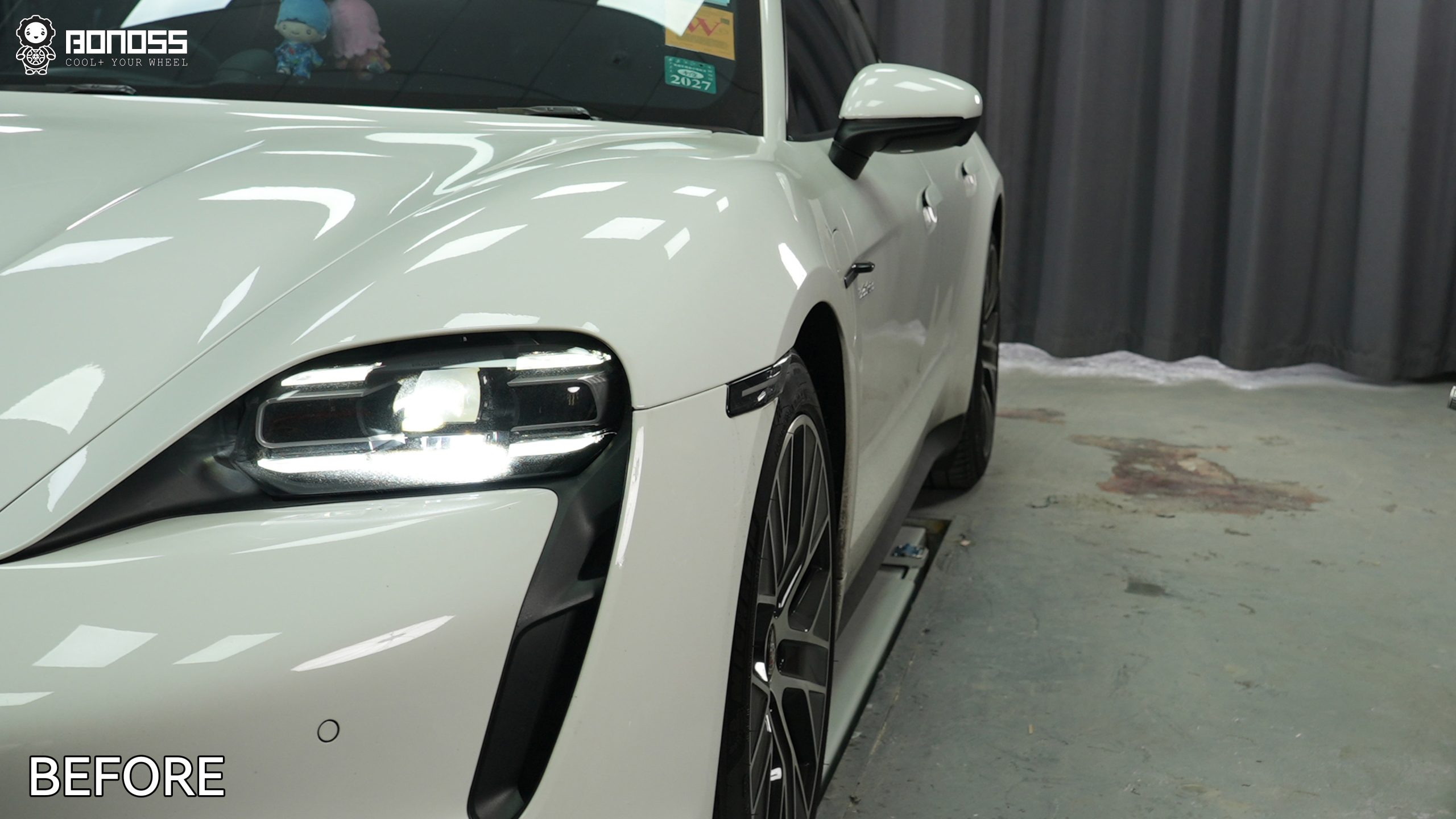 BONOSS Forged Lightweight Plus 2023 Porsche Taycan Wheel Spacers Front 15mm Rear 15mm Before and After (8)