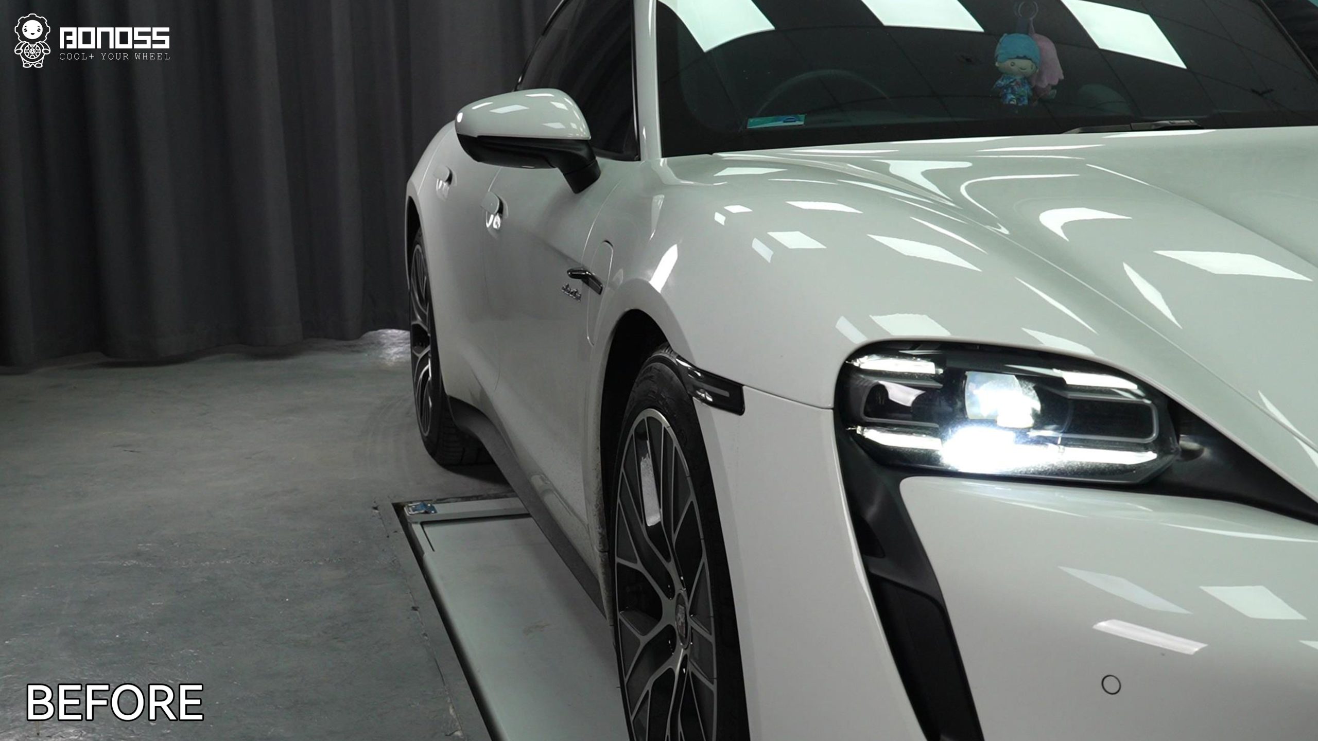 BONOSS Forged Lightweight Plus 2023 Porsche Taycan Wheel Spacers Front 15mm Rear 15mm Before and After (9)