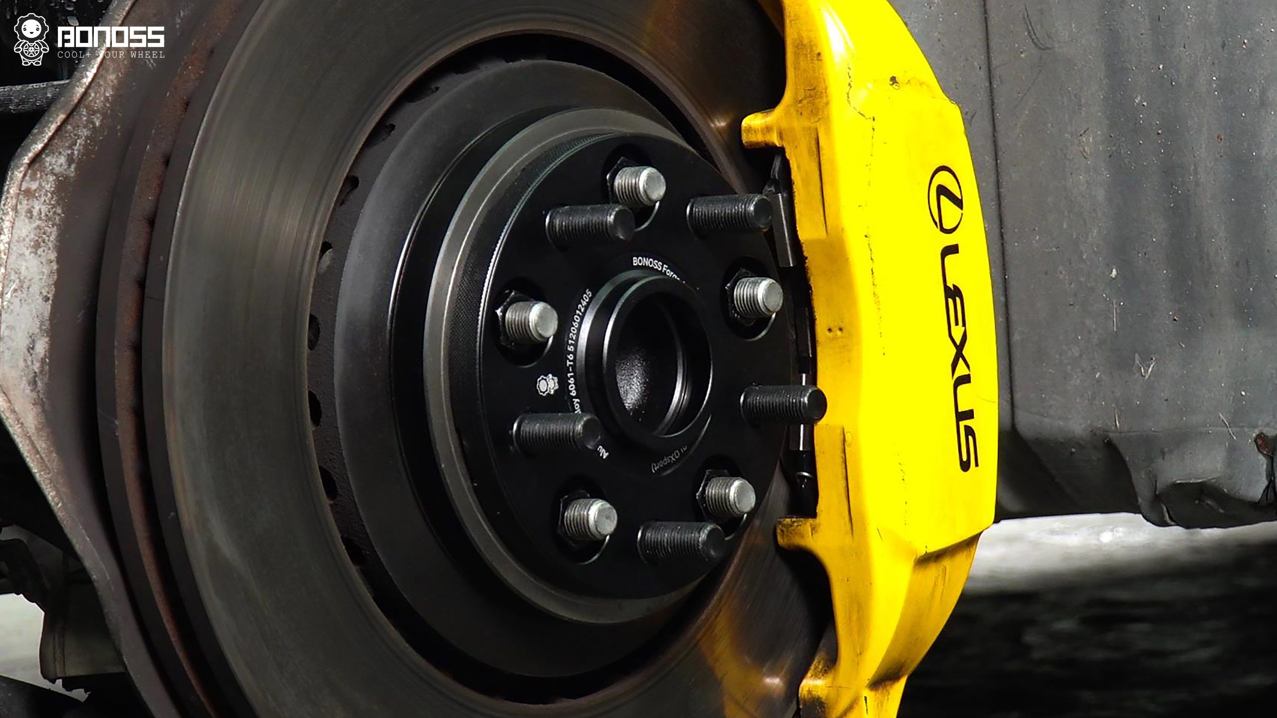 BONOSS Forged Active Cooling 2006 Lexus LS Wheel Spacers Front 15mm Rear 20mm Before and After (14)