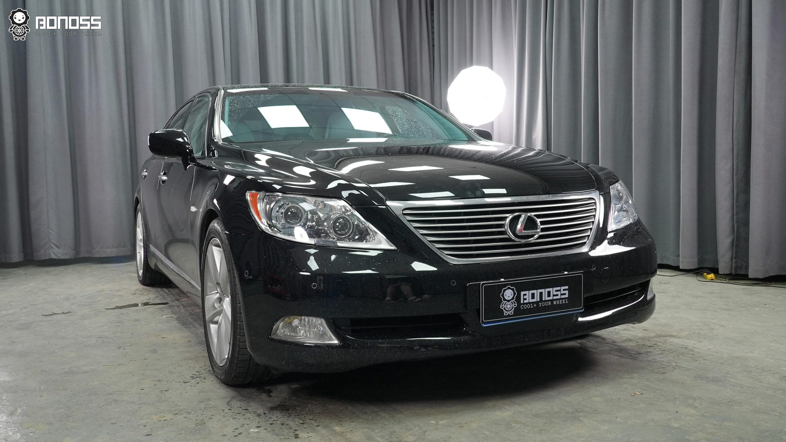 BONOSS Forged Active Cooling 2006 Lexus LS Wheel Spacers Front 15mm Rear 20mm Before and After (2)