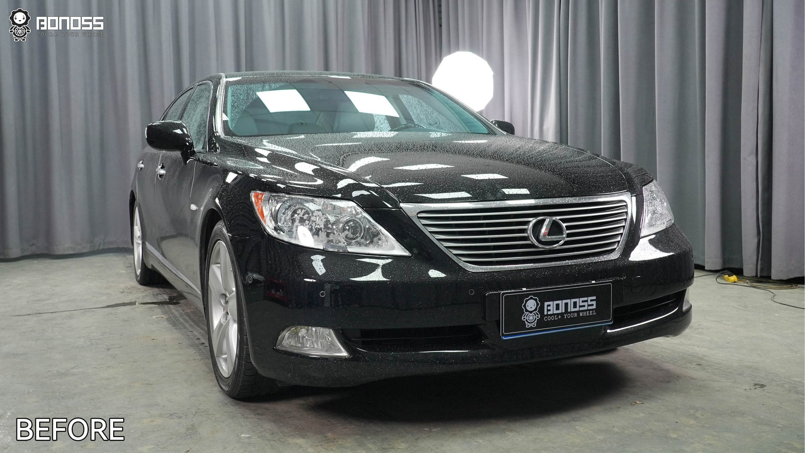 BONOSS Forged Active Cooling 2006 Lexus LS Wheel Spacers Front 15mm Rear 20mm Before and After (7)