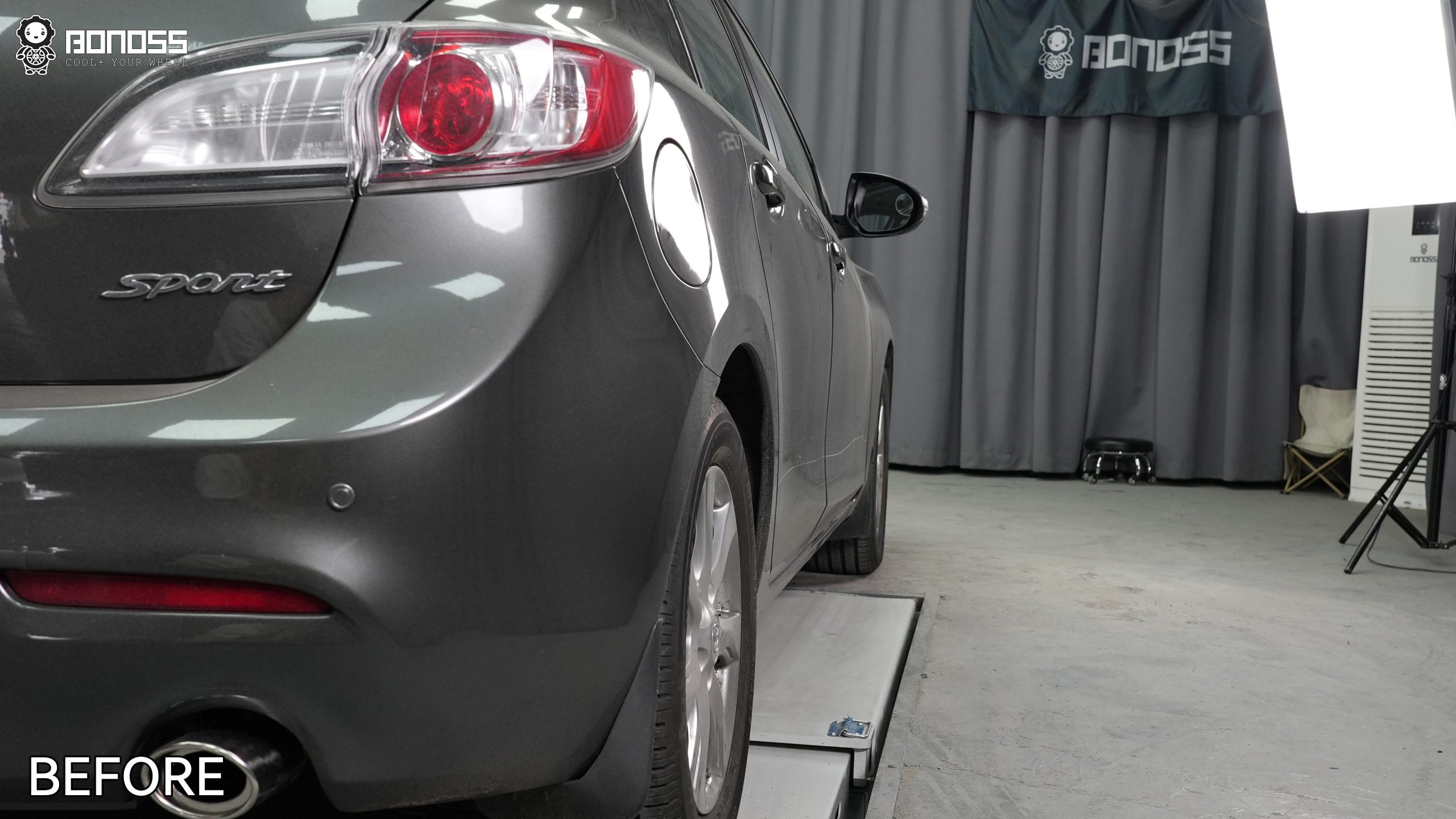 BONOSS Forged Active Cooling 2010 Mazda Mazda3 Wheel Spacers Front 15mm Rear 20mm Before and After (11)
