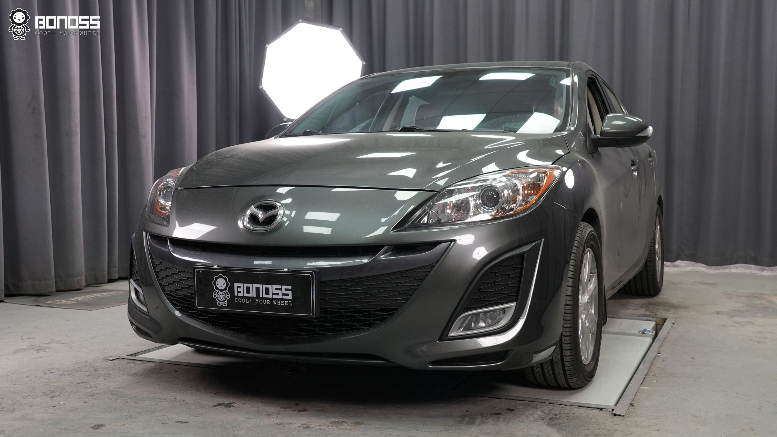 BONOSS Forged Active Cooling 2010 Mazda Mazda3 Wheel Spacers Front 15mm Rear 20mm Before and After (2)