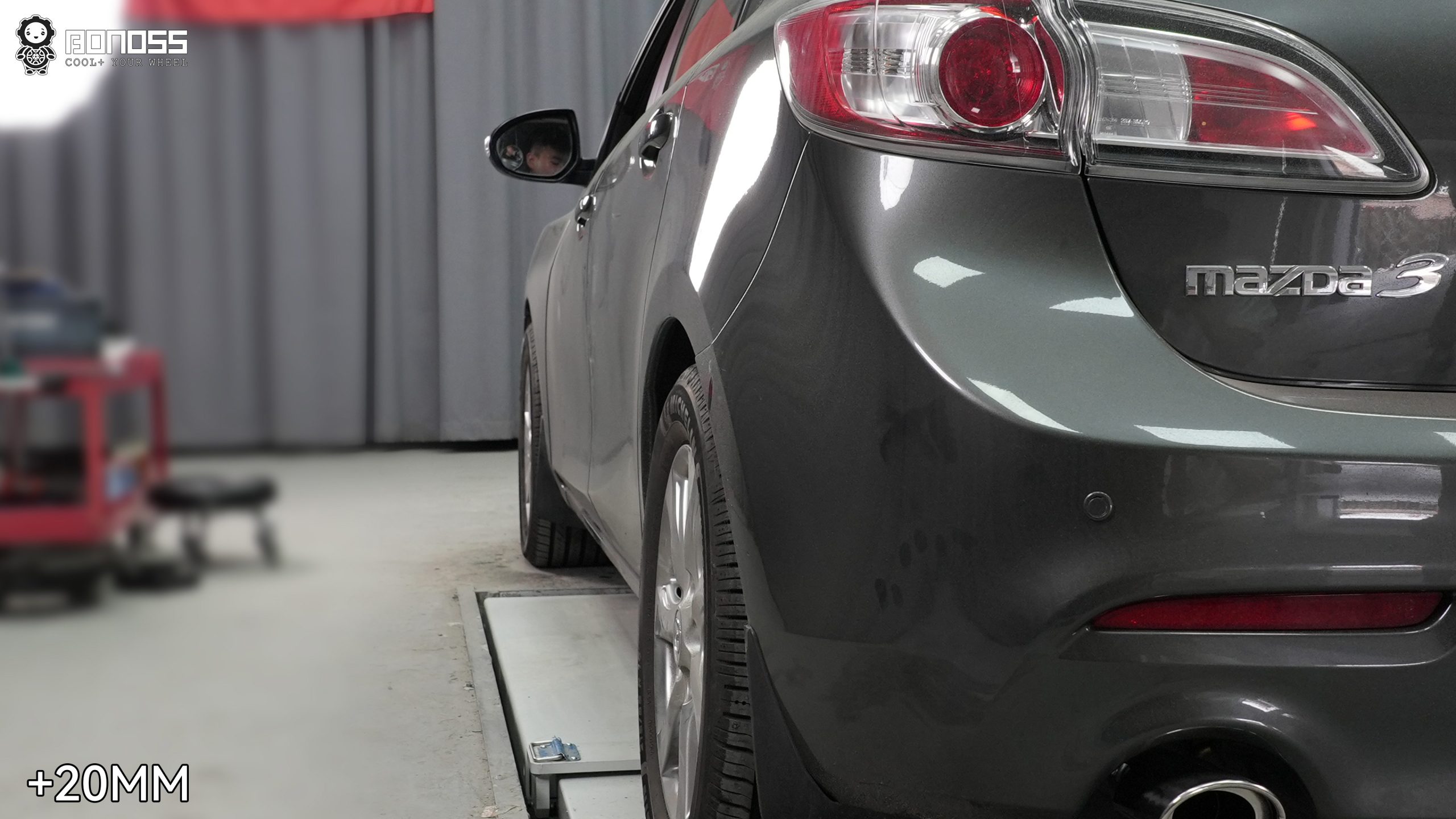 BONOSS Forged Active Cooling 2010 Mazda Mazda3 Wheel Spacers Front 15mm Rear 20mm Before and After (5)