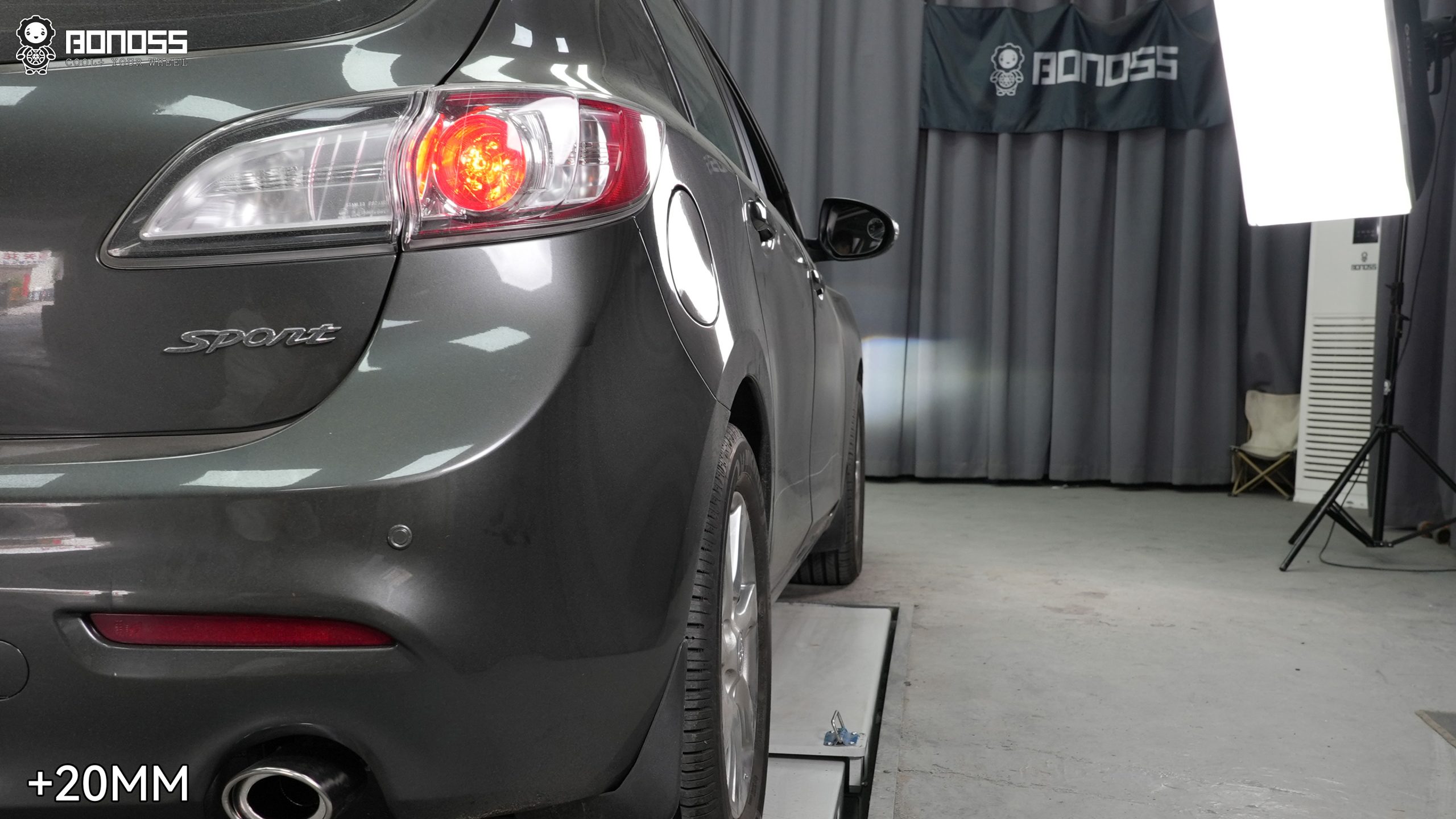 BONOSS Forged Active Cooling 2010 Mazda Mazda3 Wheel Spacers Front 15mm Rear 20mm Before and After (6)