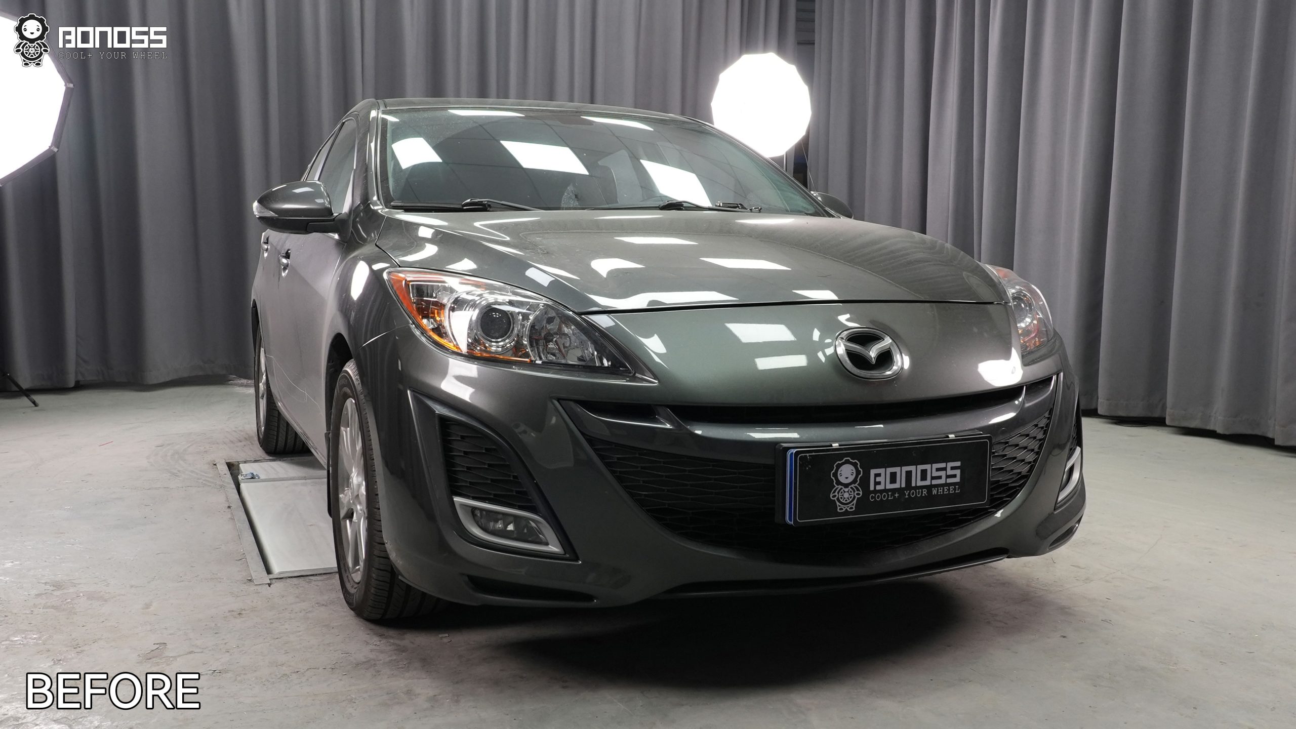 BONOSS Forged Active Cooling 2010 Mazda Mazda3 Wheel Spacers Front 15mm Rear 20mm Before and After (7)