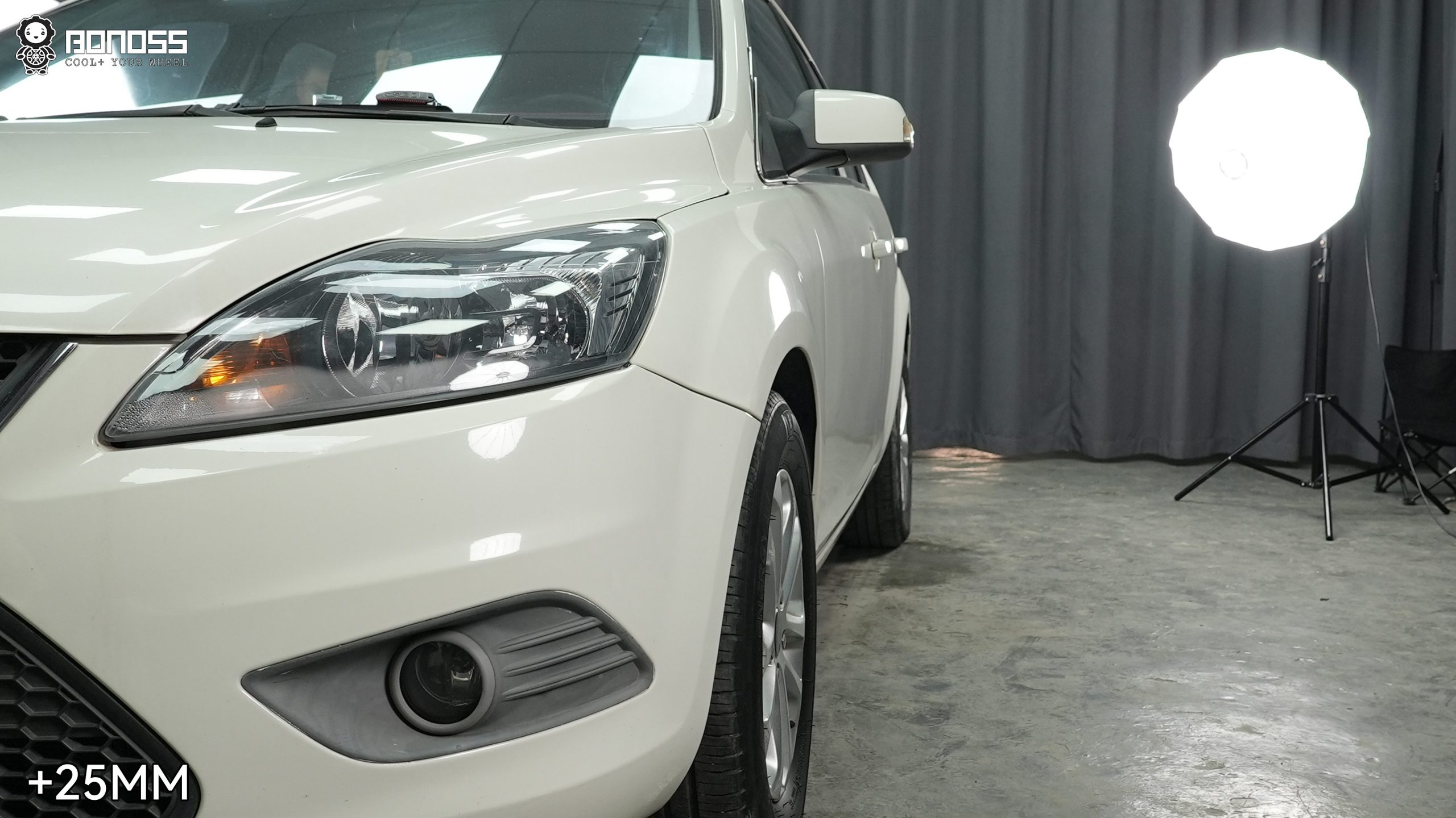 BONOSS Forged Active Cooling 2013 Ford Focus Wheel Spacers Front 25mm Rear 25mm Before and After (3)