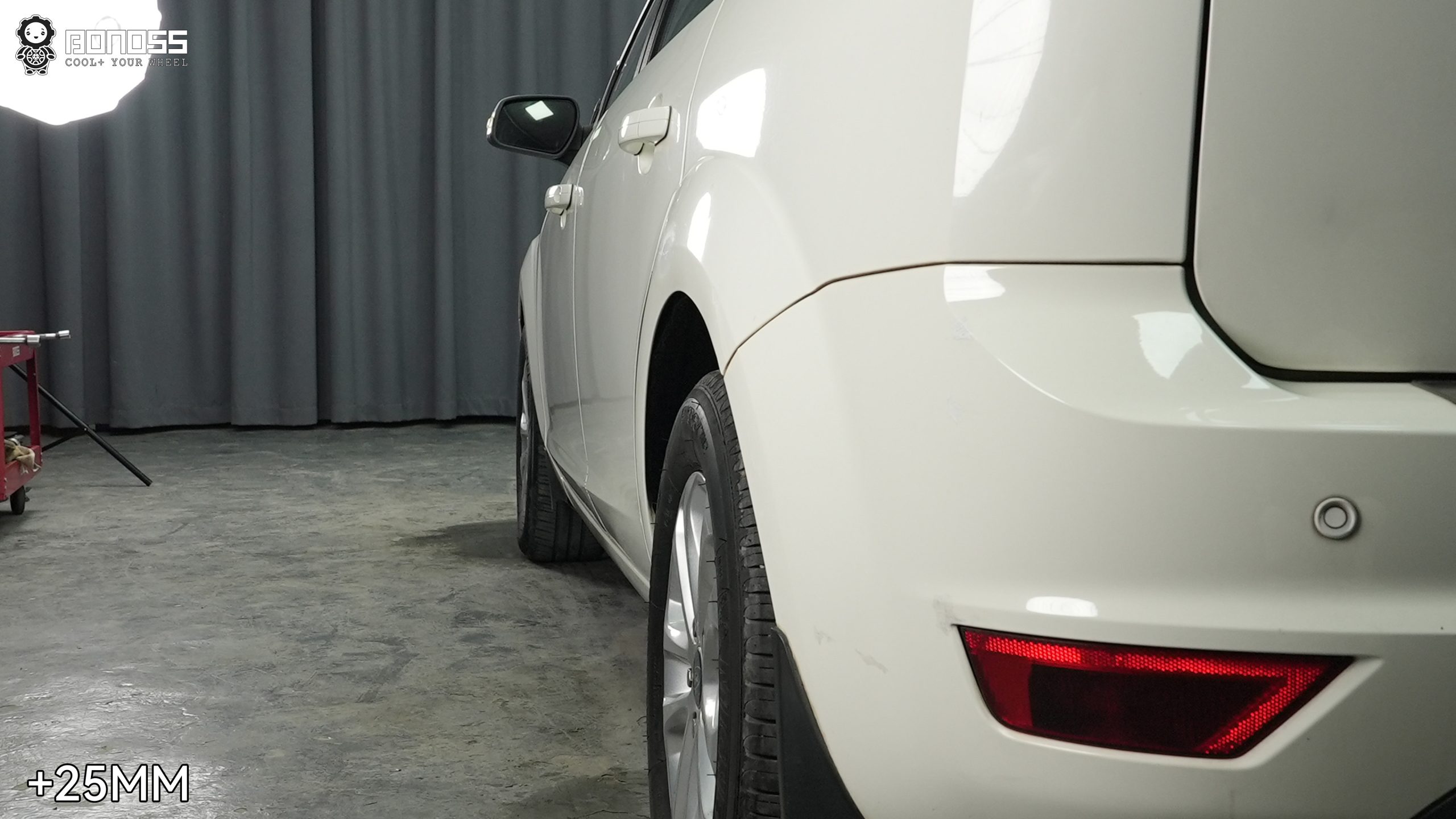 BONOSS Forged Active Cooling 2013 Ford Focus Wheel Spacers Front 25mm Rear 25mm Before and After (5)