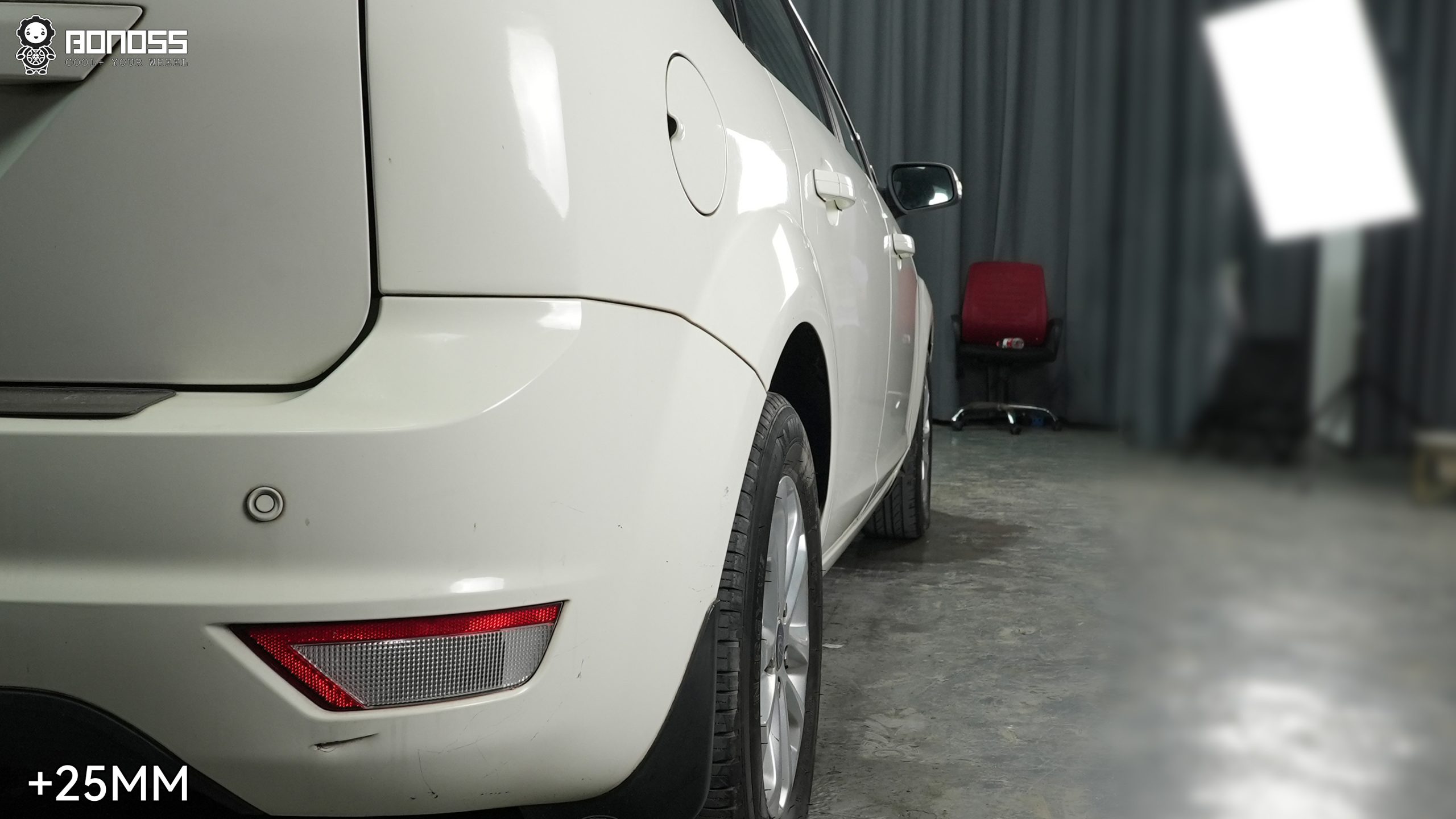 BONOSS Forged Active Cooling 2013 Ford Focus Wheel Spacers Front 25mm Rear 25mm Before and After (6)