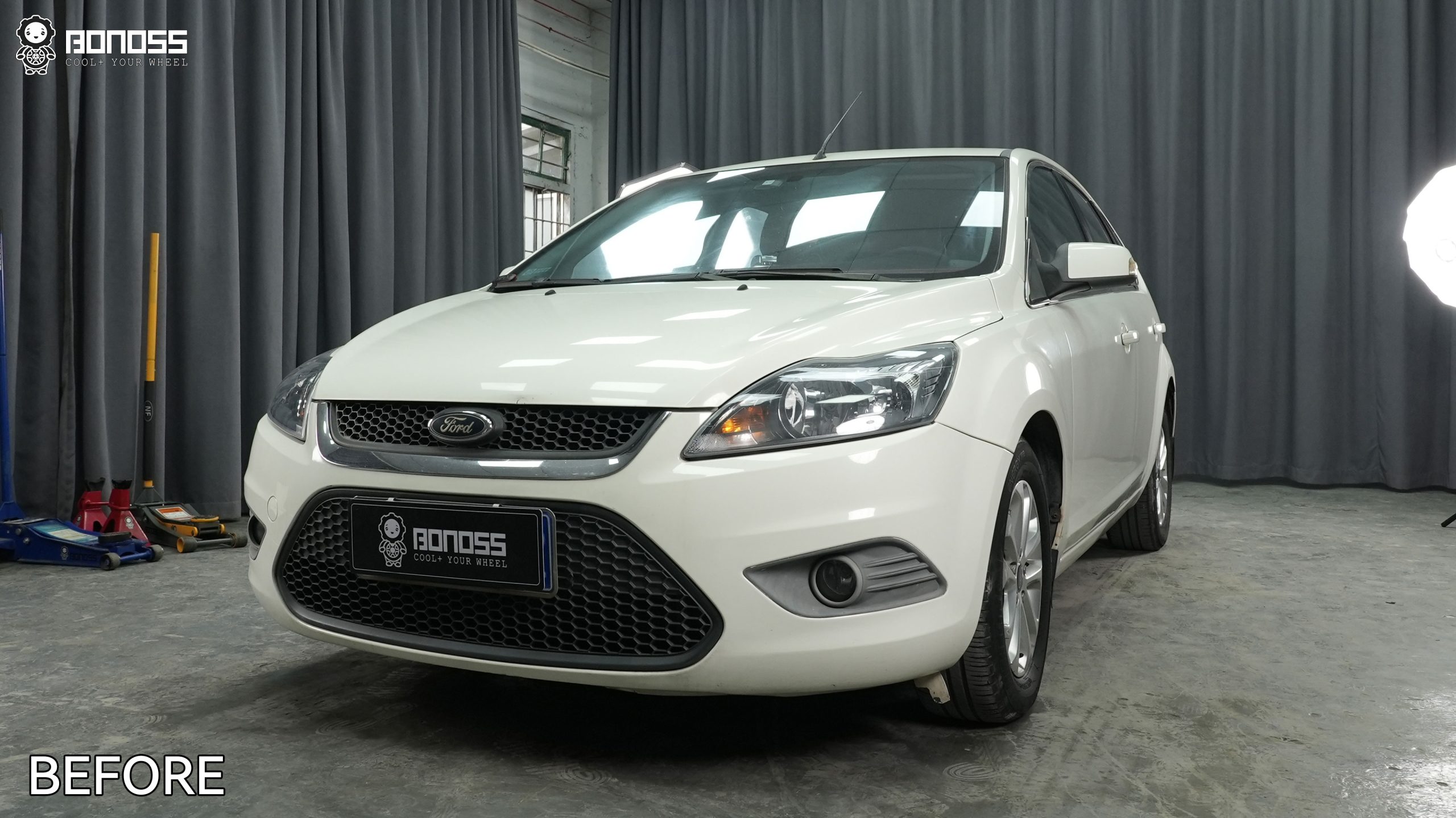 BONOSS Forged Active Cooling 2013 Ford Focus Wheel Spacers Front 25mm Rear 25mm Before and After (7)