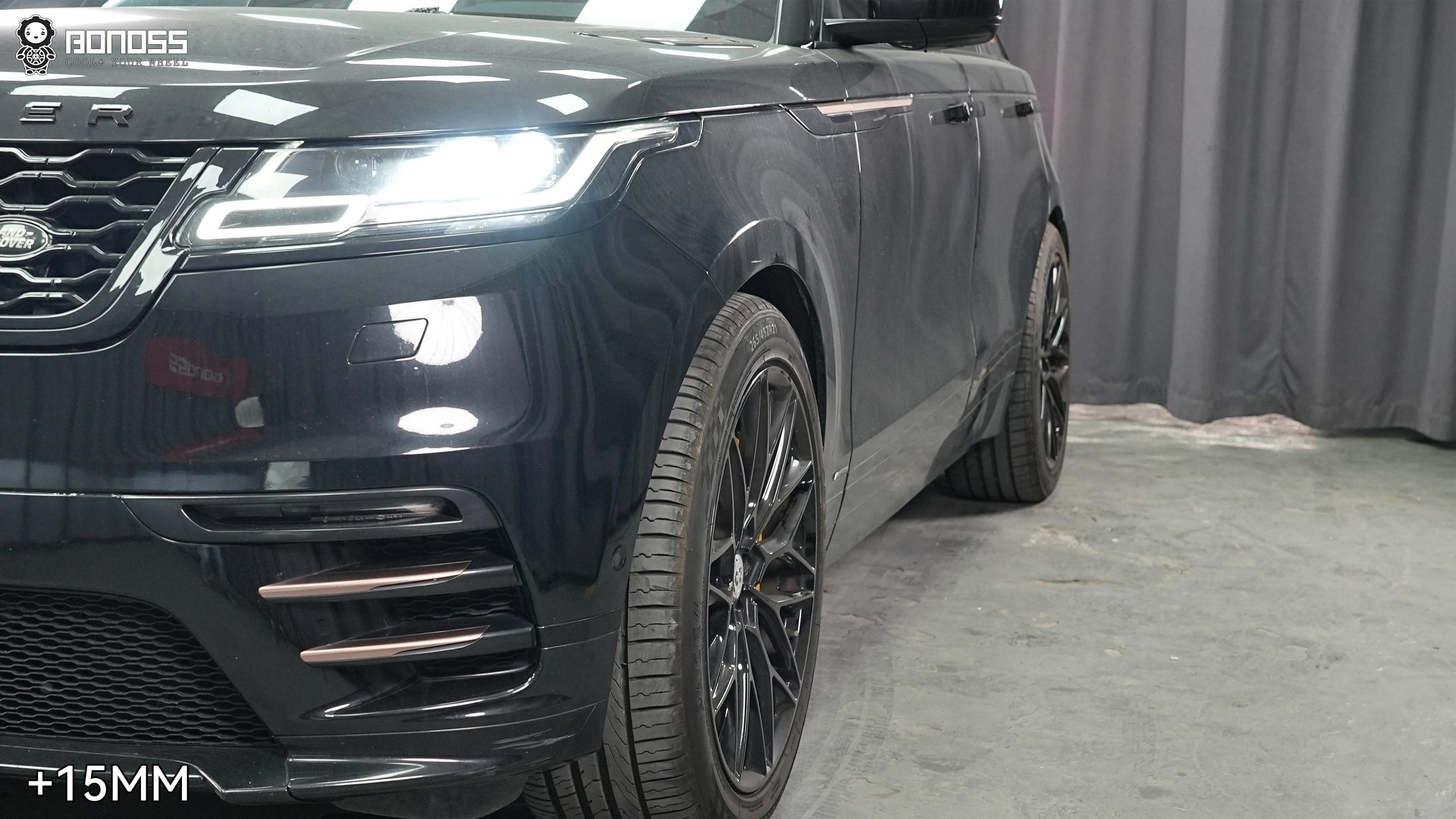 BONOSS Forged Active Cooling 2018 Land Rover Range Rover Velar Wheel Spacers Front 15mm Rear 20mm Before and After (3)