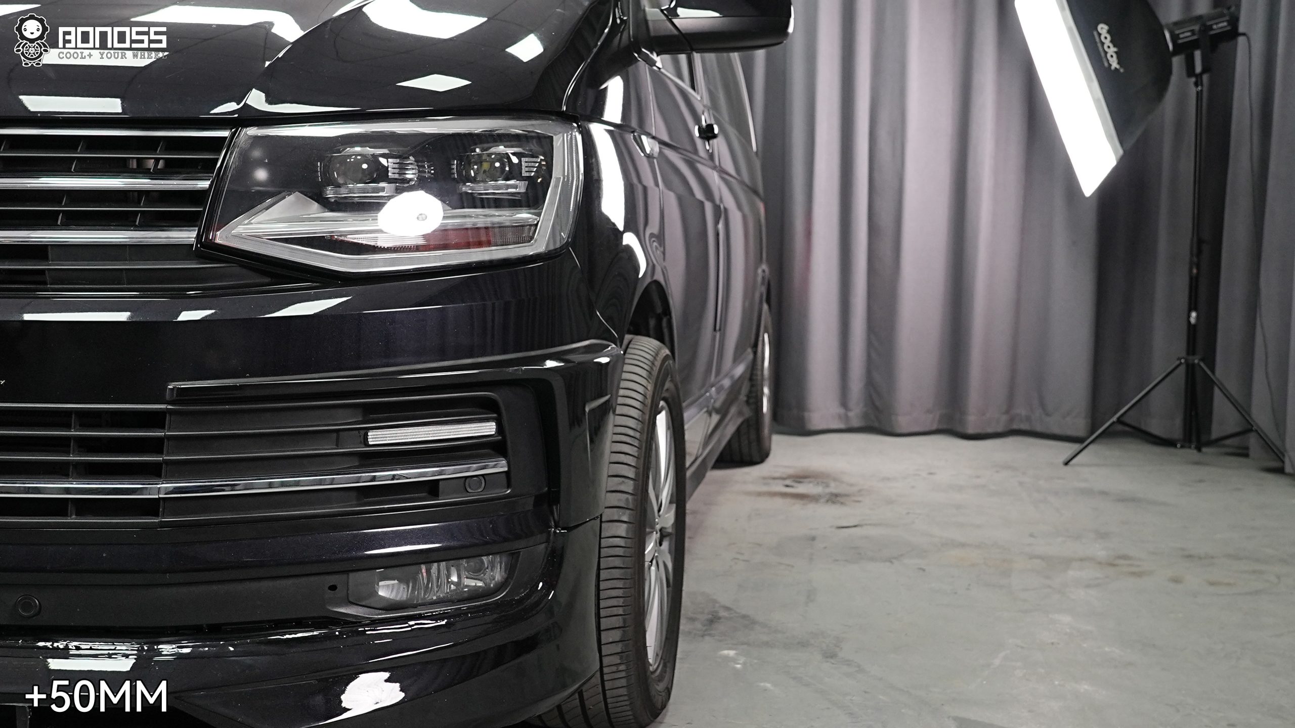 BONOSS Forged Active Cooling 2018 Volkswagen Caravelle Wheel Spacers Front 50mm Rear 35mm Before and After (3)