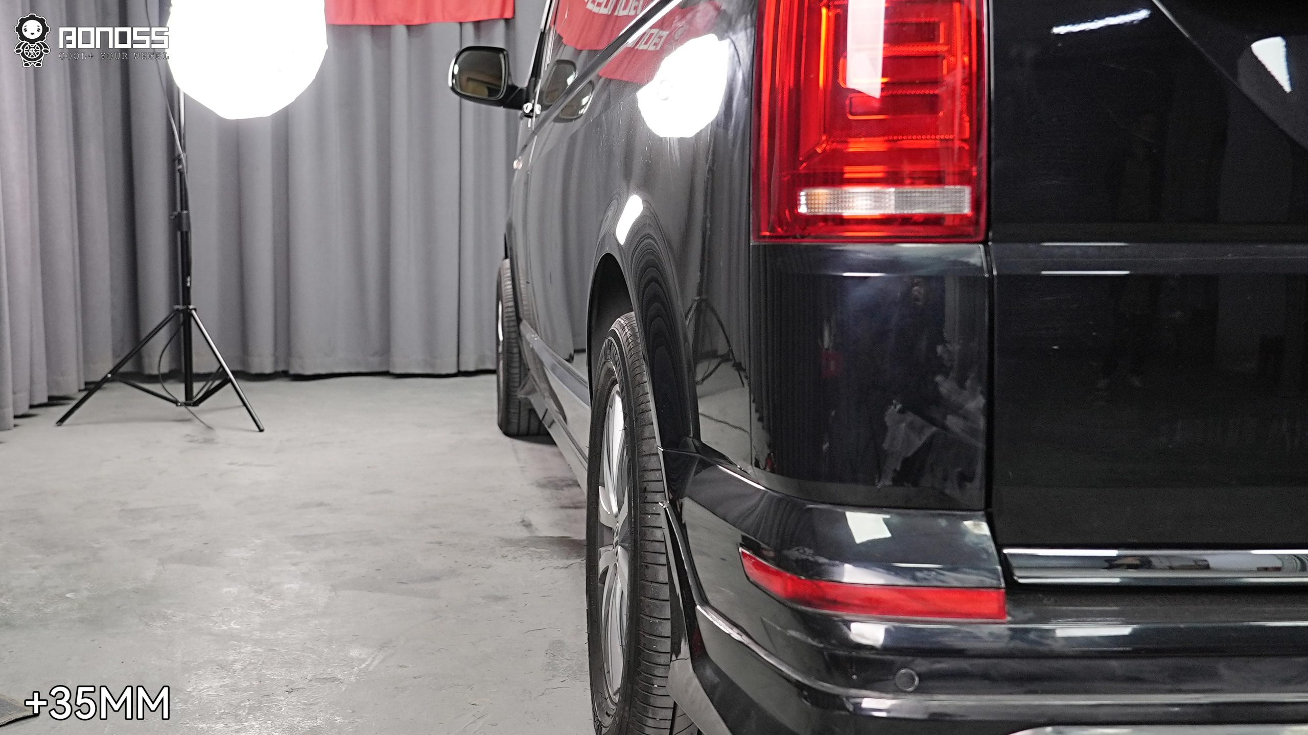 BONOSS Forged Active Cooling 2018 Volkswagen Caravelle Wheel Spacers Front 50mm Rear 35mm Before and After (5)