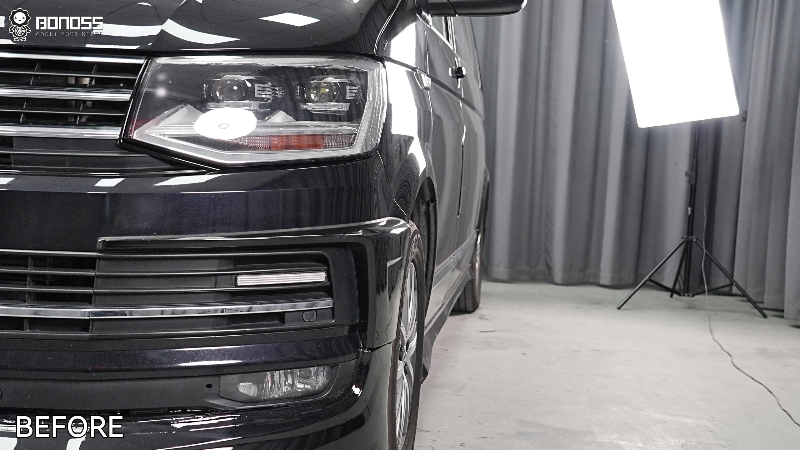 BONOSS Forged Active Cooling 2018 Volkswagen Caravelle Wheel Spacers Front 50mm Rear 35mm Before and After (8)