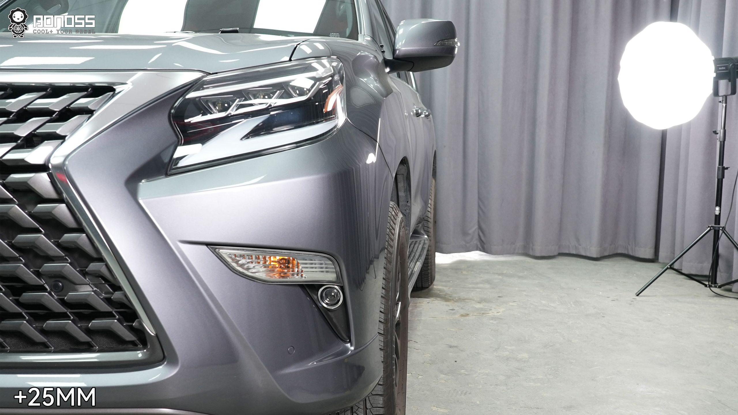 BONOSS Forged Active Cooling 2020 Lexus GX460 Wheel Spacers Front 25mm Rear 25mm Before and After (3)