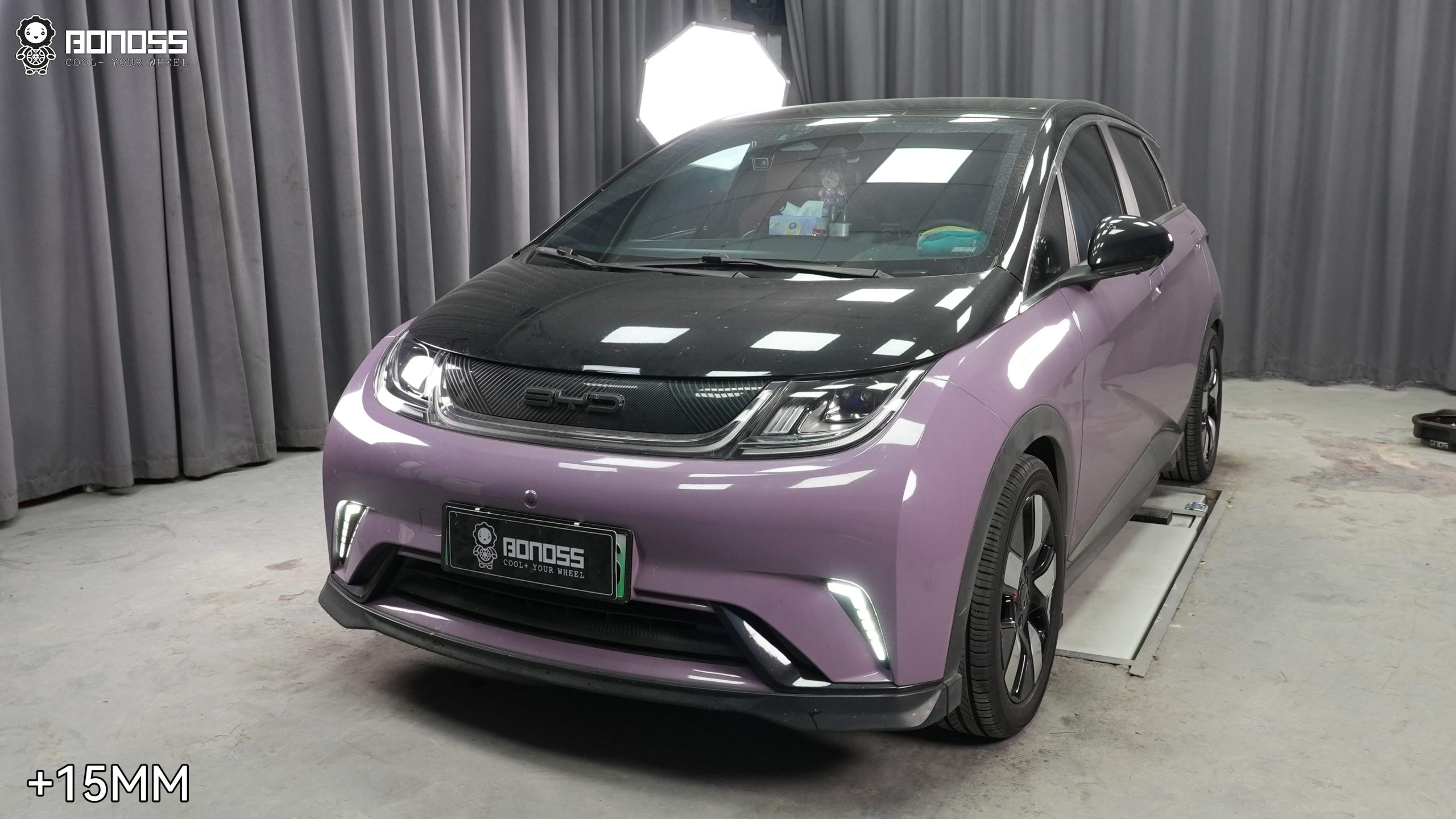 BONOSS Forged Active Cooling 2021 BYD Dolphin Wheel Spacers Front 15mm Rear 15mm Before and After (2)