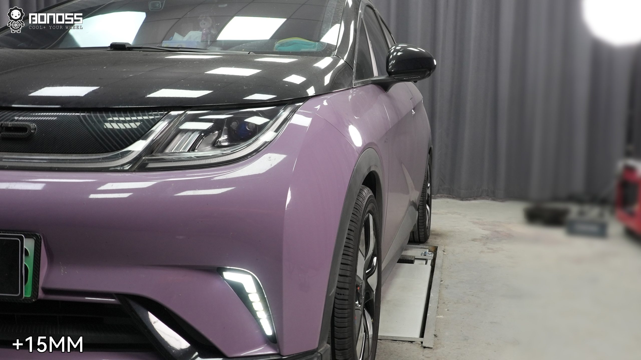 BONOSS Forged Active Cooling 2021 BYD Dolphin Wheel Spacers Front 15mm Rear 15mm Before and After (3)