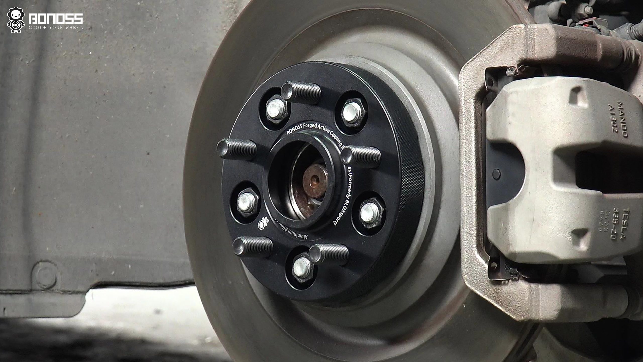 BONOSS Forged Active Cooling 2022 Tesla Model 3 Wheel Spacers Front 18mm Rear 25mm Before and After (14)