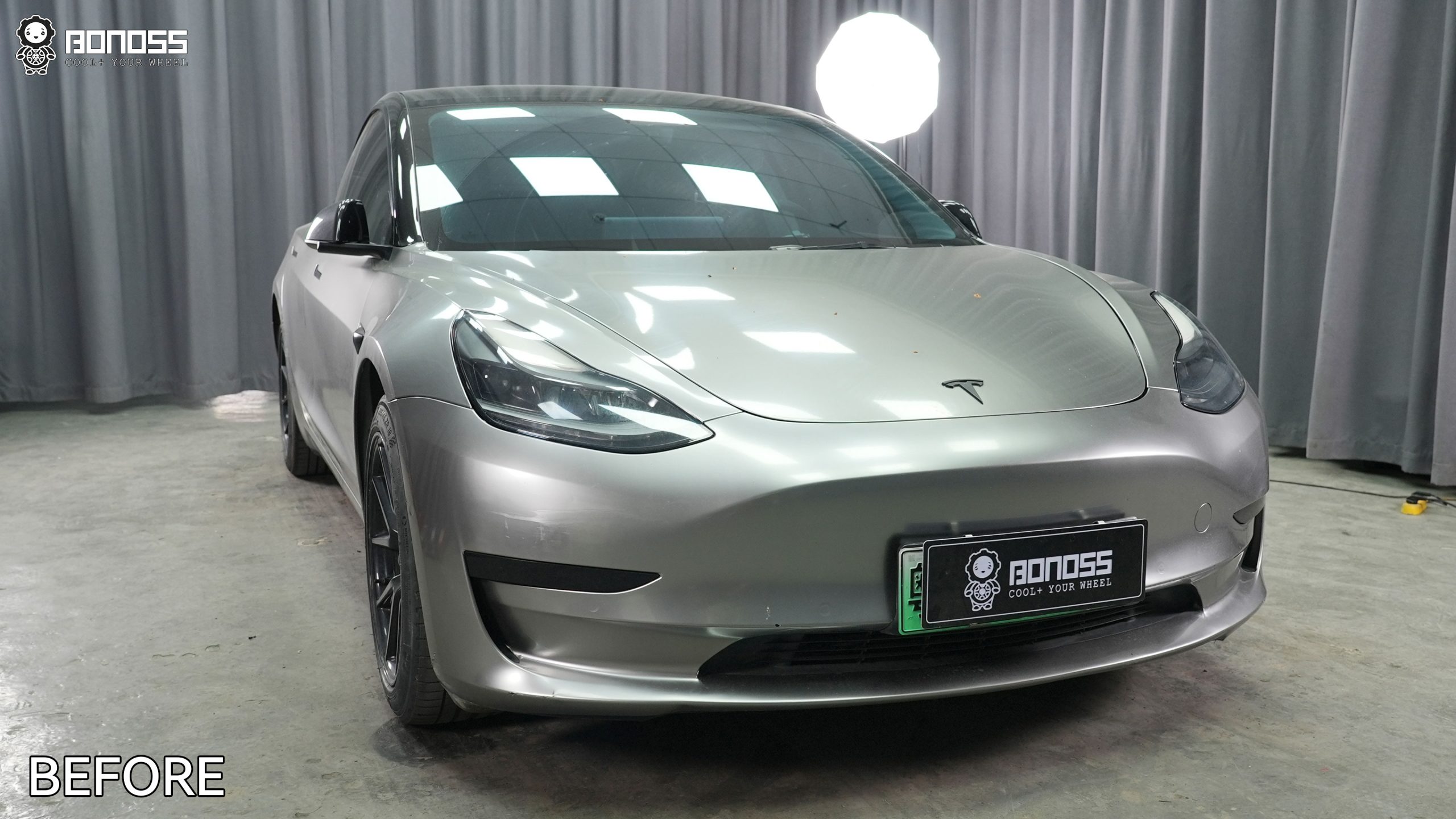 BONOSS Forged Active Cooling 2022 Tesla Model 3 Wheel Spacers Front 18mm Rear 25mm Before and After (7)