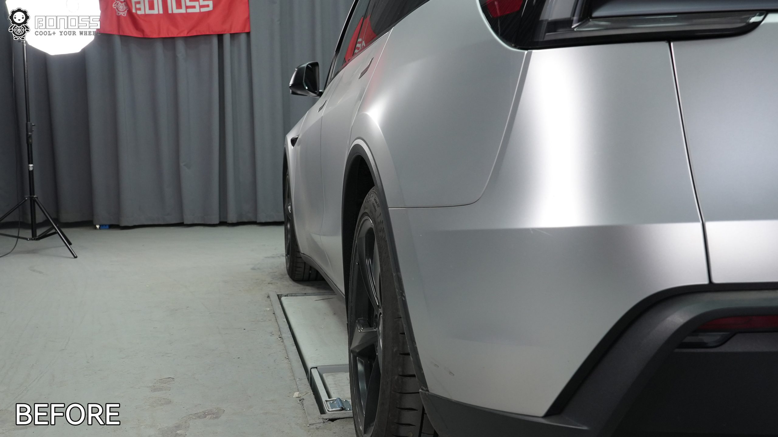 BONOSS Forged Active Cooling 2025 Tesla Model Y Wheel Spacers Front 20mm Rear 20mm Before and After (10)