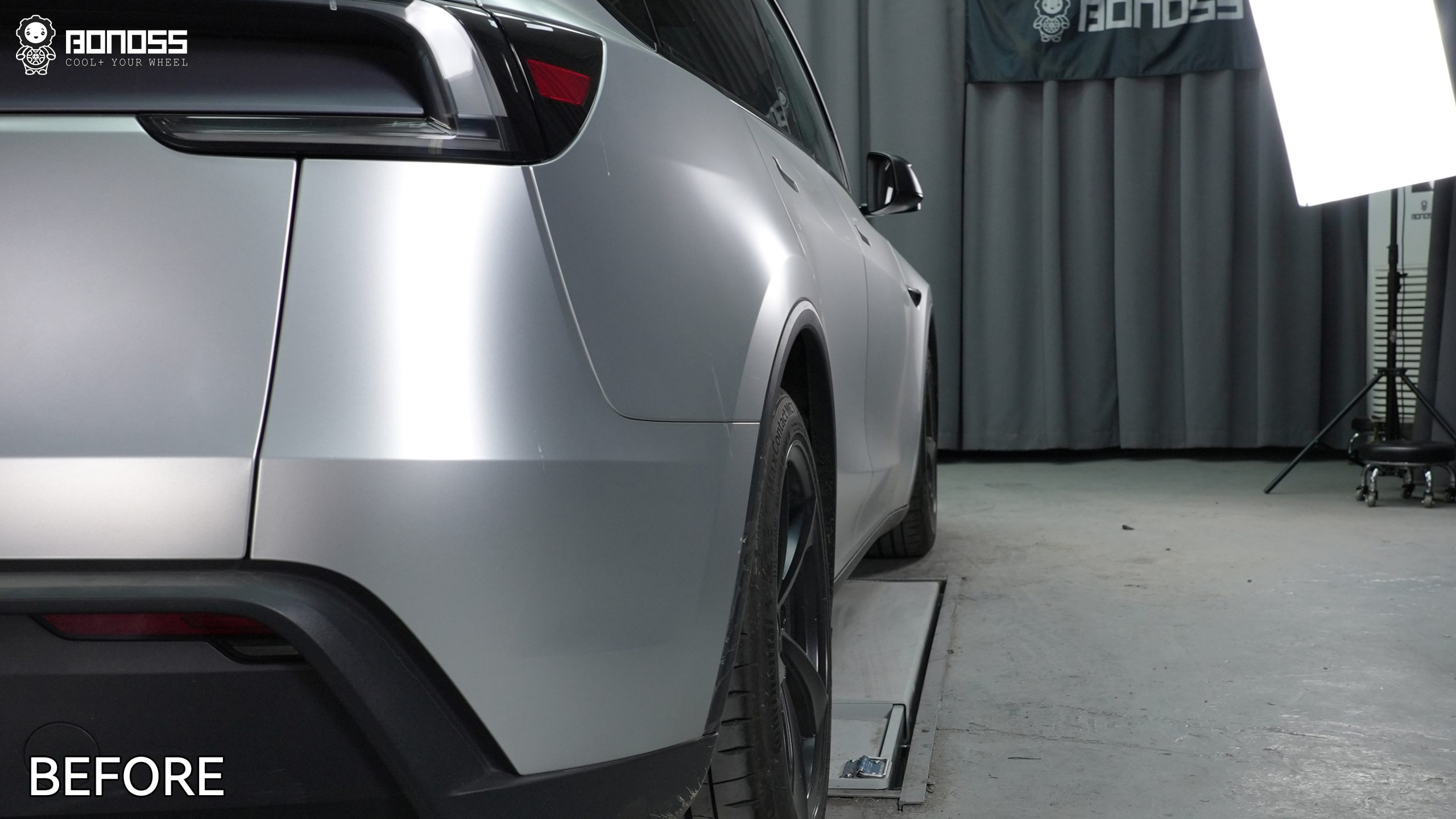 BONOSS Forged Active Cooling 2025 Tesla Model Y Wheel Spacers Front 20mm Rear 20mm Before and After (11)