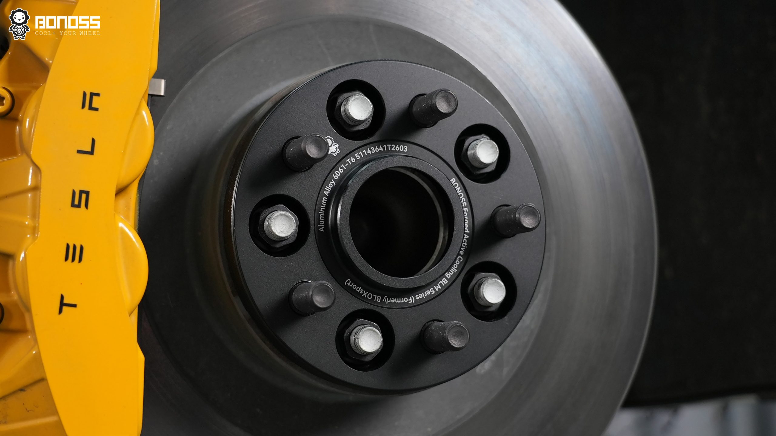 BONOSS Forged Active Cooling 2025 Tesla Model Y Wheel Spacers Front 20mm Rear 20mm Before and After (14)